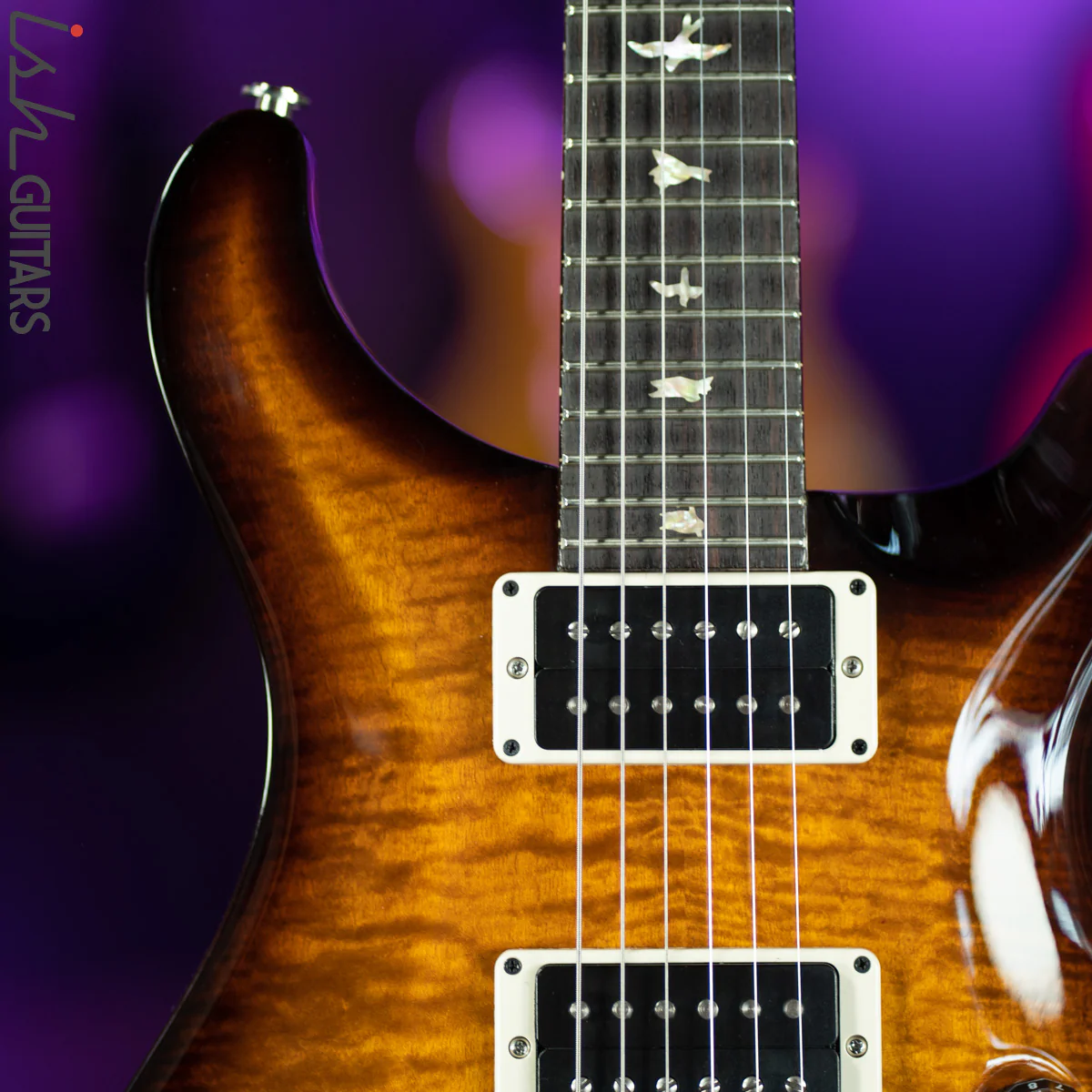 2020 PRS Custom 24 35th Anniversary Custom Color Amber Smokewrap - Image 3