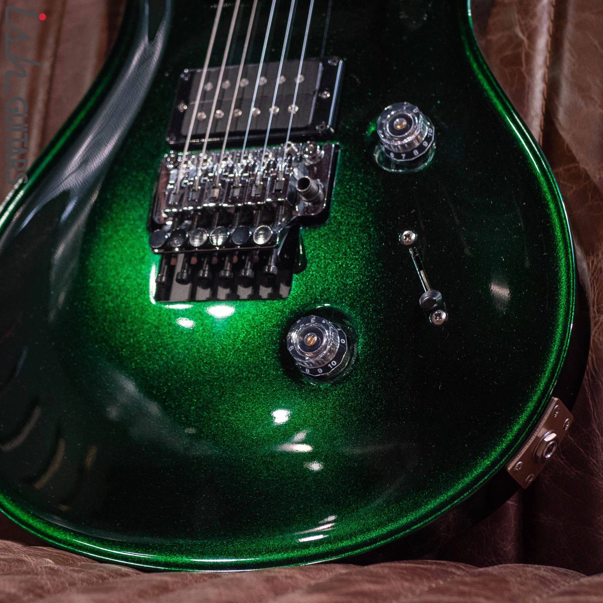 2021 PRS Custom 24 Floyd Rose Custom Color Emerald Green Metallic - Image 5