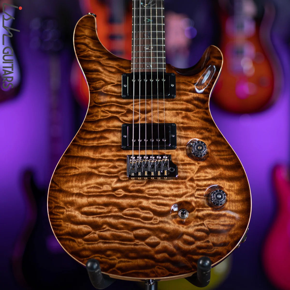 PRS Custom 24 Wood Library Copperhead Burst One Piece Quilt 10 Top Rosewood Neck