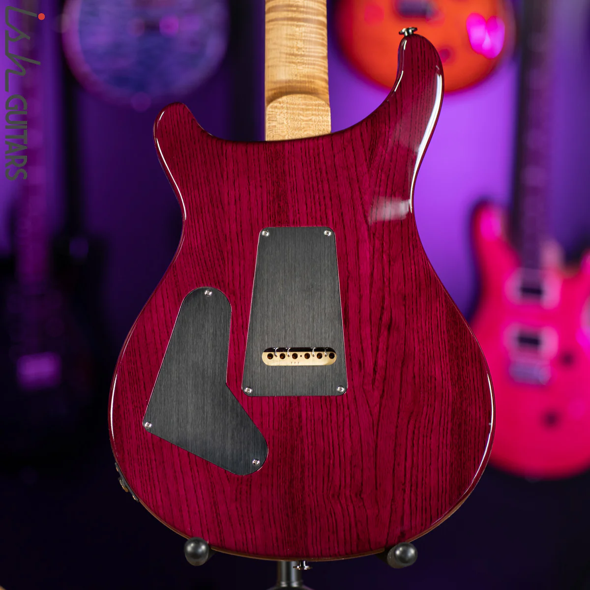 PRS Custom 24 Wood Library Aquabluex Purple Burst One Piece 10 Top Quilt - Image 8