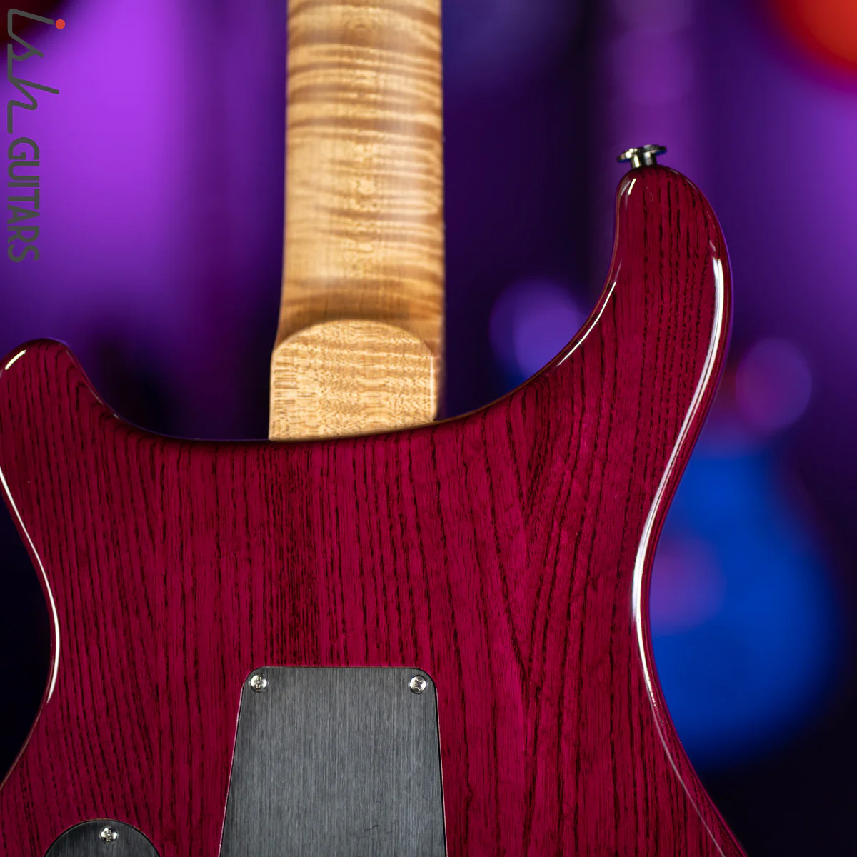PRS Custom 24 Wood Library Aquabluex Purple Burst One Piece 10 Top Quilt - Image 9