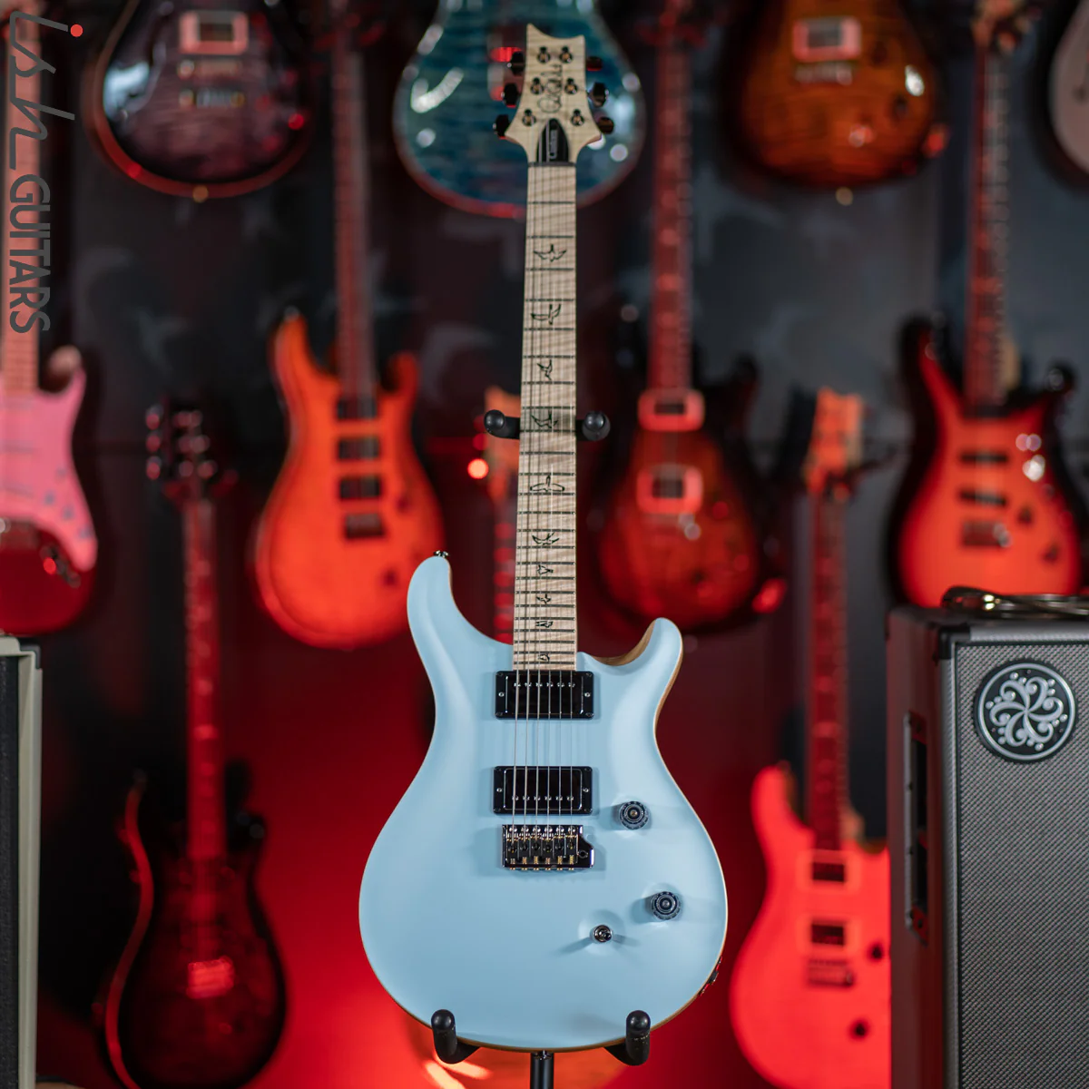 PRS Custom 24 Wood Library Powder Blue Opaque Satin - Image 2