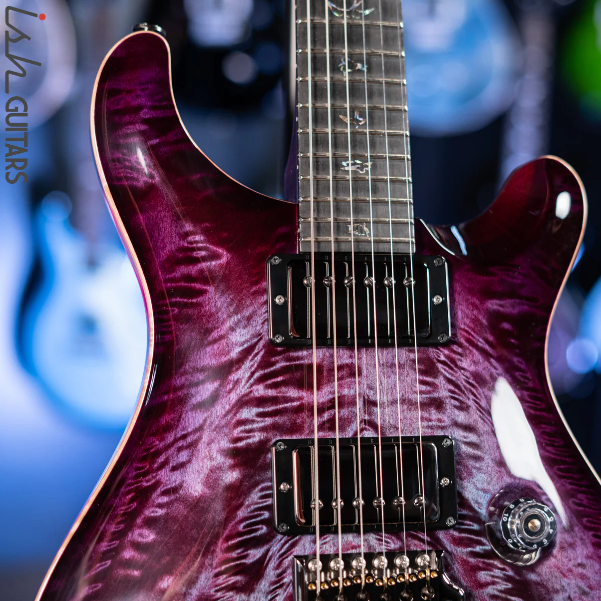PRS Wood Library Custom 24 Violet Purple Burst 10 Top Quilt Figured Maple Neck - Image 3