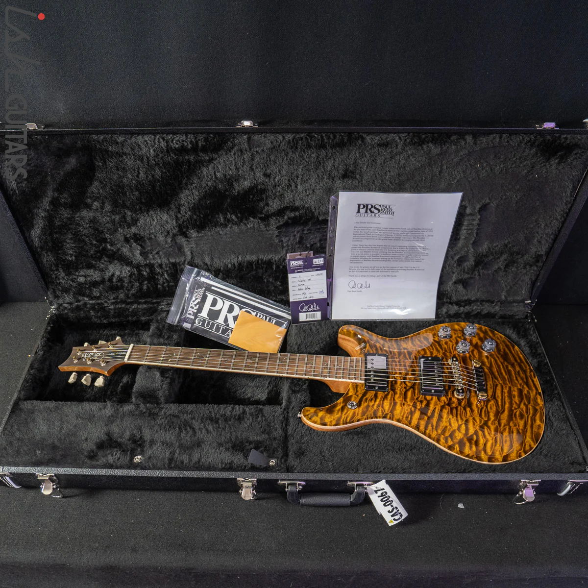PRS McCarty 594 Wood Library Yellow Tiger 10 Top Quilt - Image 14