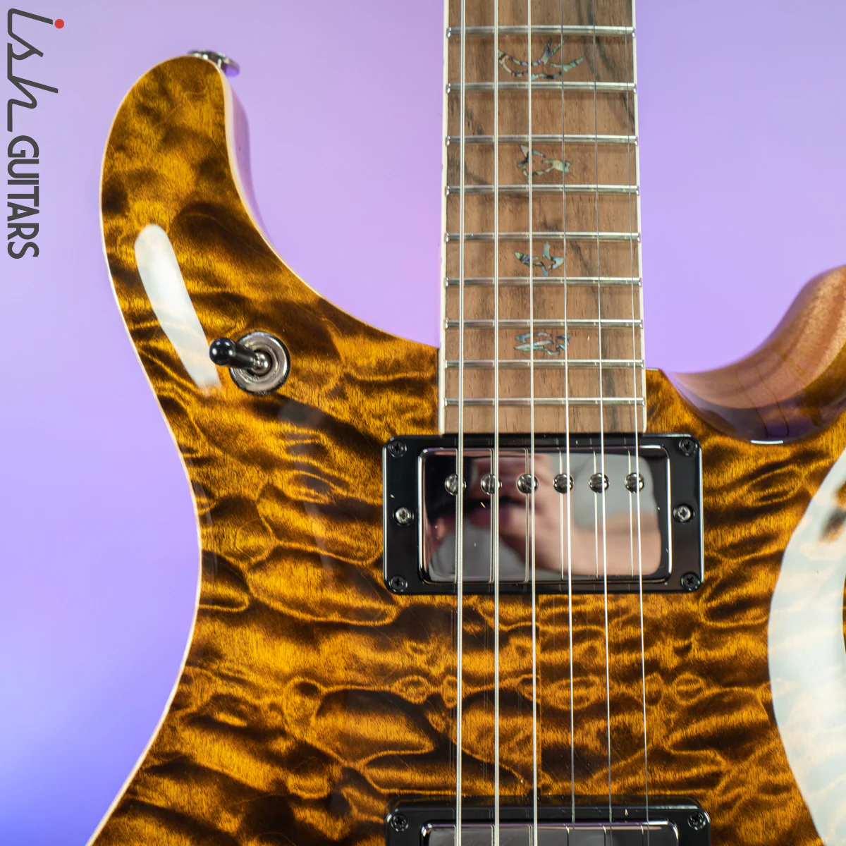 PRS McCarty 594 Wood Library Yellow Tiger 10 Top Quilt - Image 3