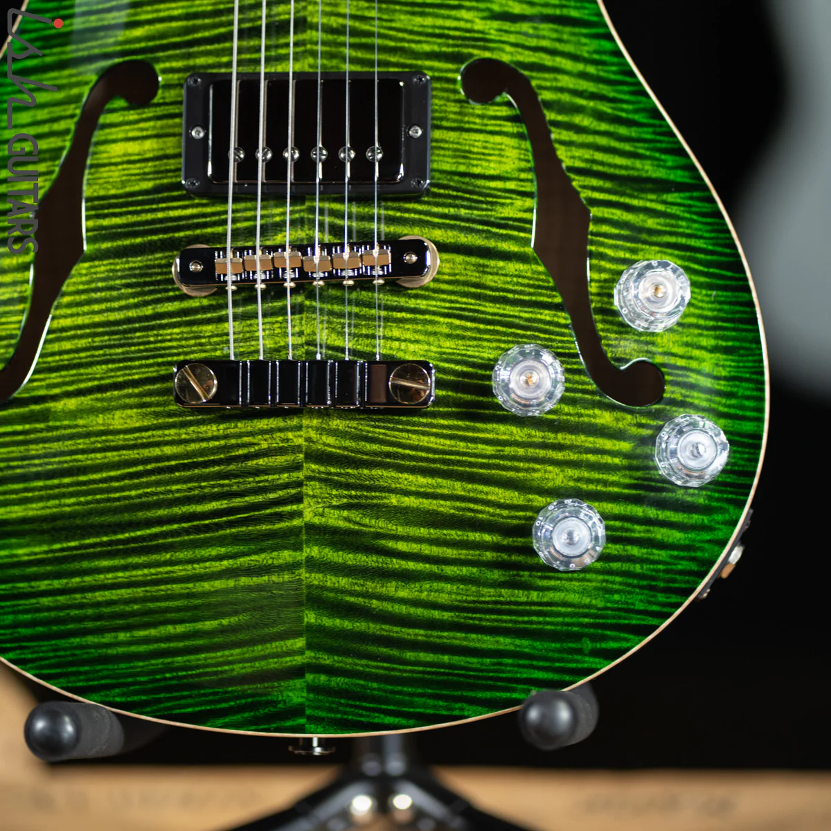 PRS McCarty 594 Hollowbody II Wood Library Jade Green Burst - Image 4