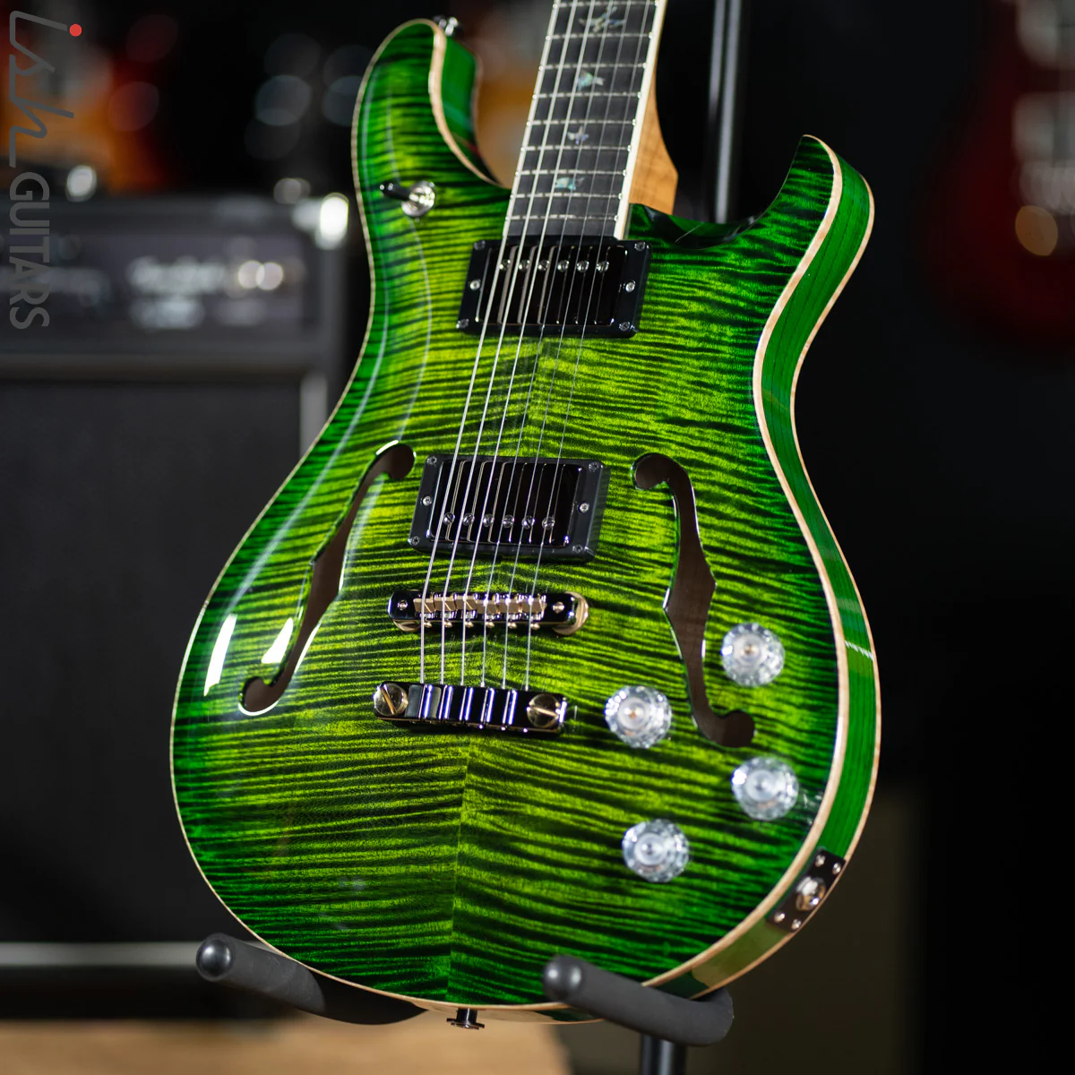 PRS McCarty 594 Hollowbody II Wood Library Jade Green Burst - Image 5