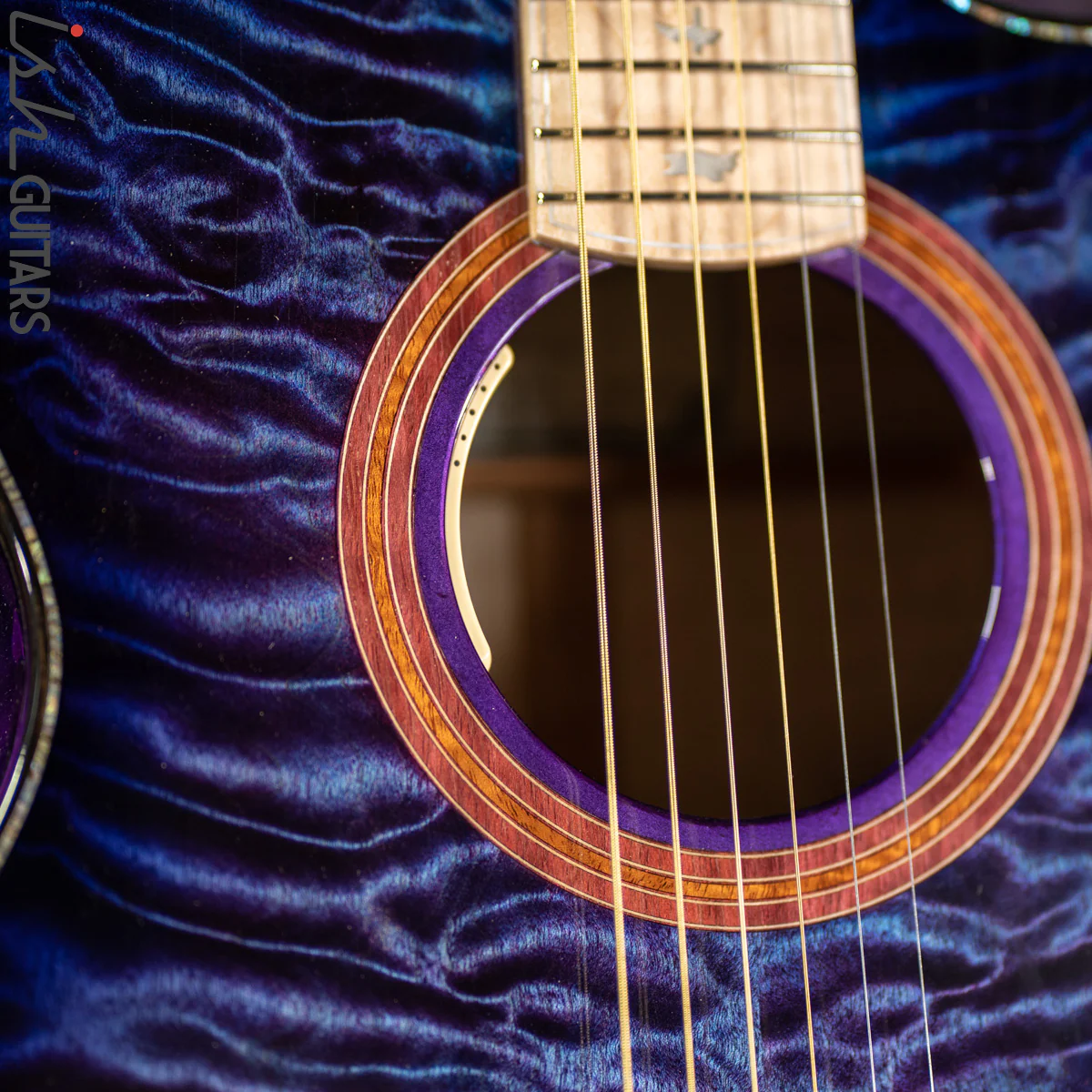 PRS Private Stock Angelus Acoustic Aqua Violet Smoked Burst - Image 11