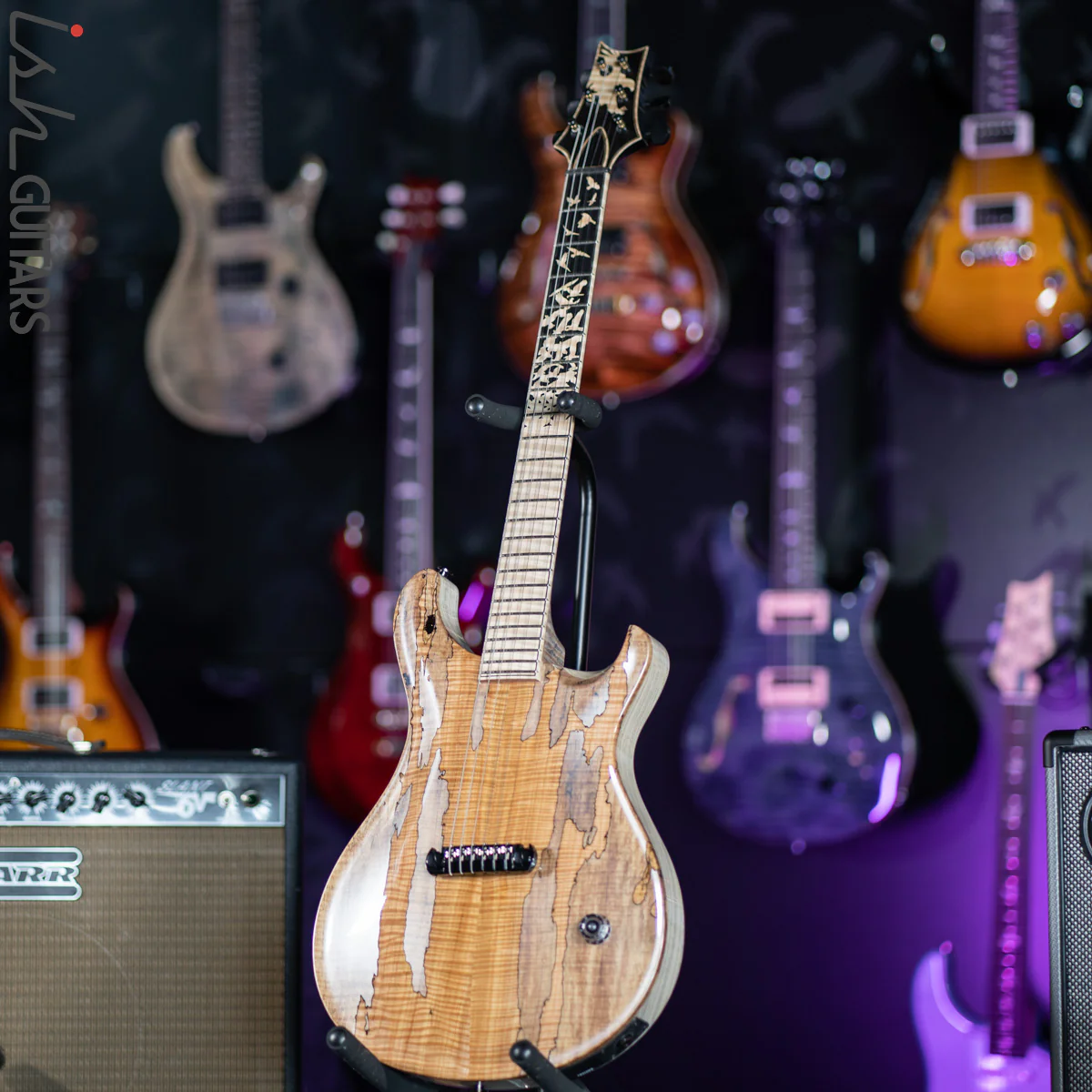 PRS Private Stock Custom 24 "Sculpture" Hollowbody Piezo Spalted Guitar - Image 11