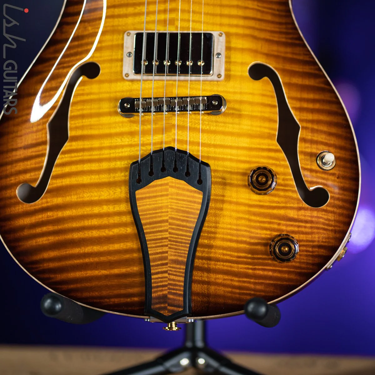 2021 PRS Private Stock Hollowbody II 24 Fret Honey Gold Smoked Burst - Image 4