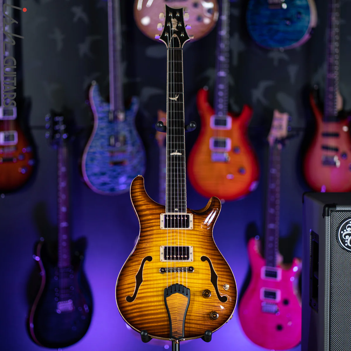PRS Private Stock Hollowbody II 24 Fret Honey Gold Smoked Burst - Image 2