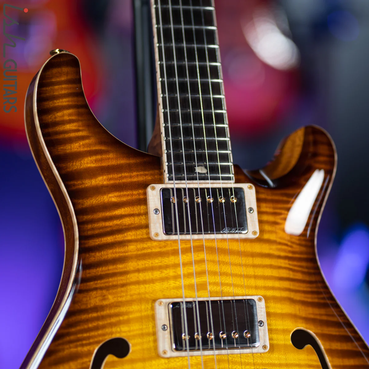 PRS Private Stock Hollowbody II 24 Fret Honey Gold Smoked Burst - Image 5