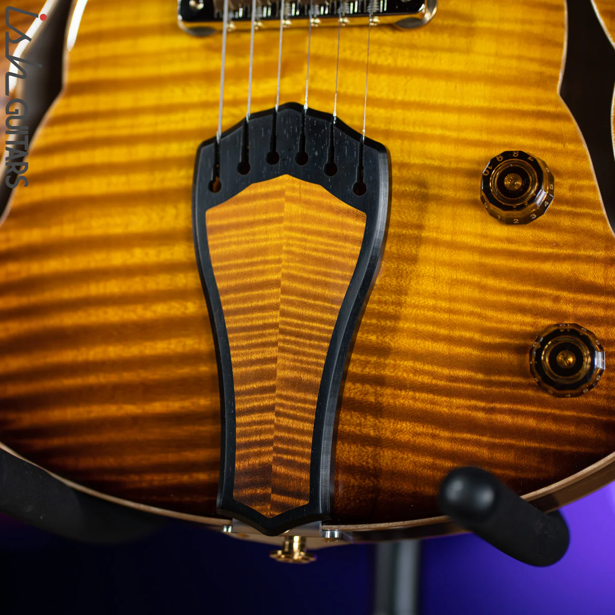 PRS Private Stock Hollowbody II 24 Fret Honey Gold Smoked Burst - Image 7