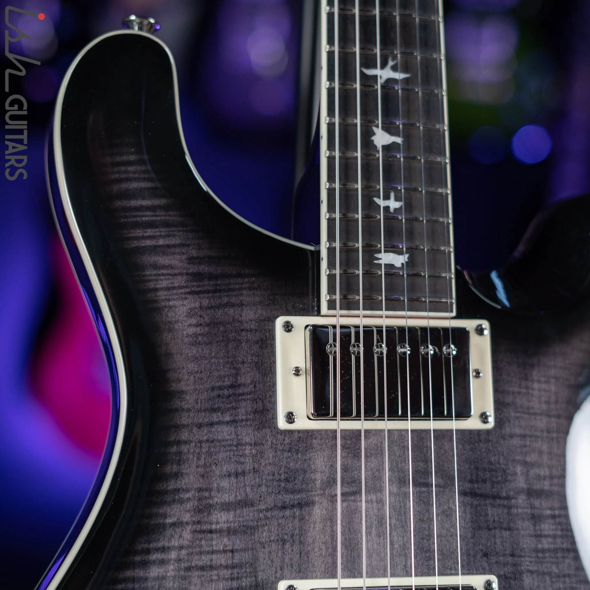 2021 PRS SE Hollowbody Electric Guitar Charcoal Burst - Image 3