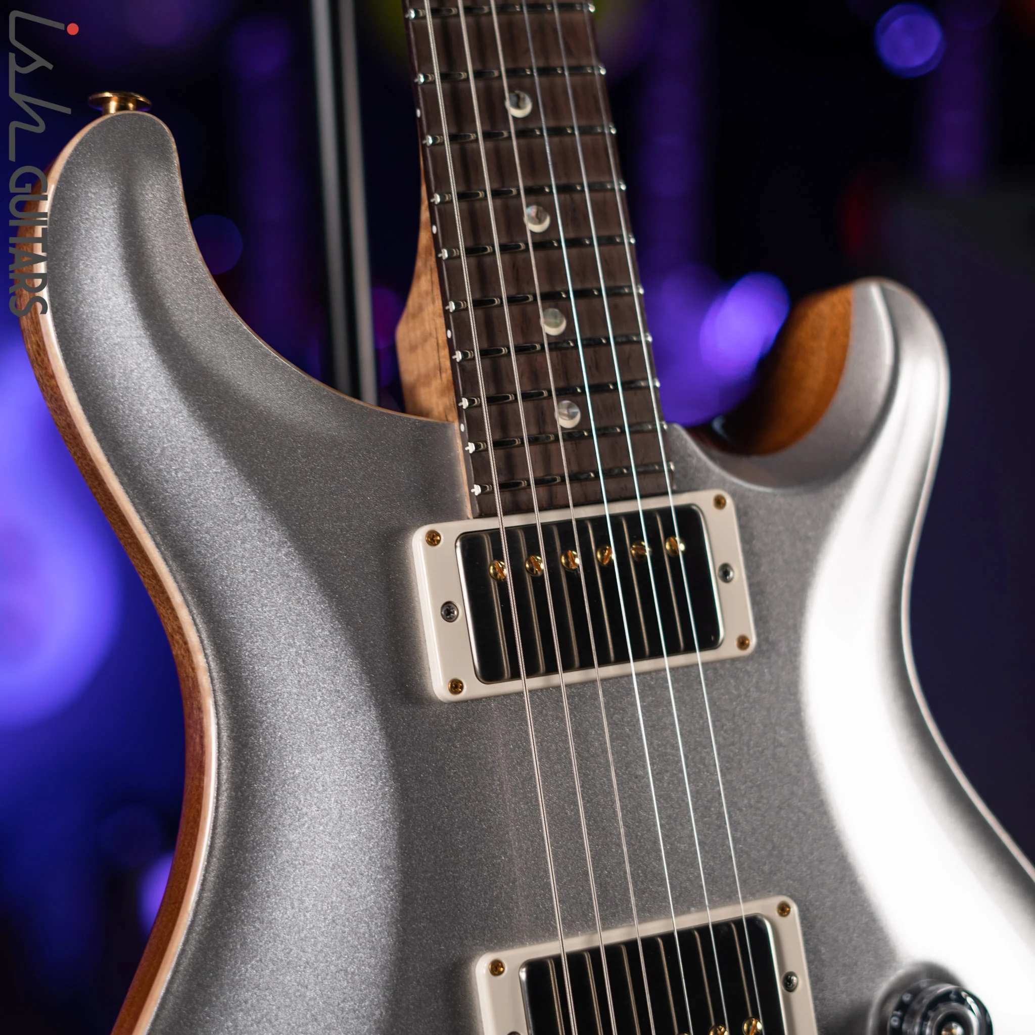 2021 PRS Wood Library DGT Figured Maple Neck Platinum Satin - Image 3