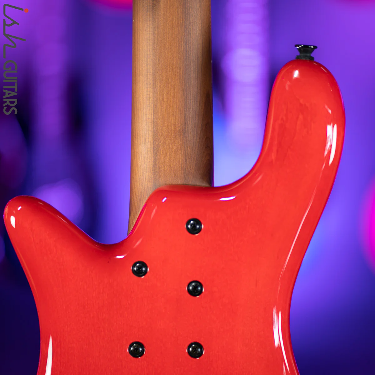 Spector Eurobolt 5 Inferno Red Gloss Poplar Burl Bass Guitar - Image 9
