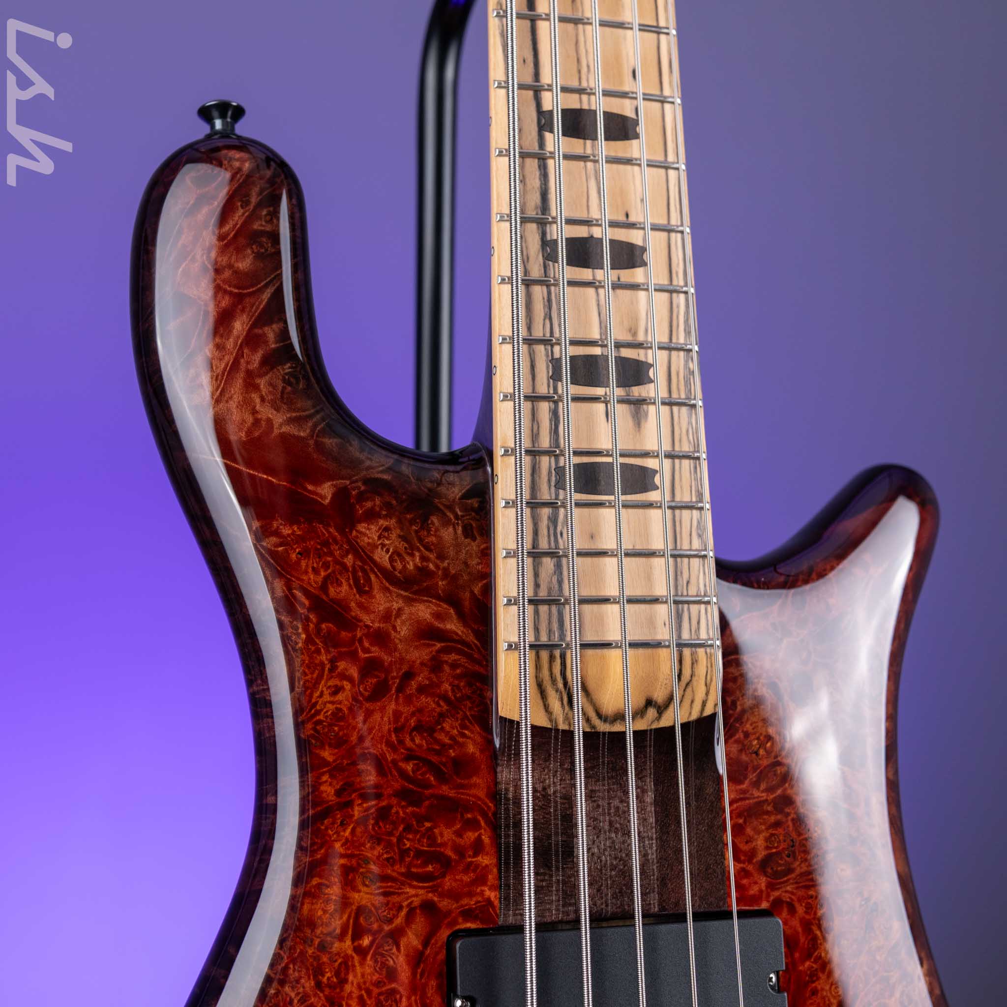 2021 Spector NS-5XL 5-String Bass Maple Burl Ale's Inferno Finish - Image 3