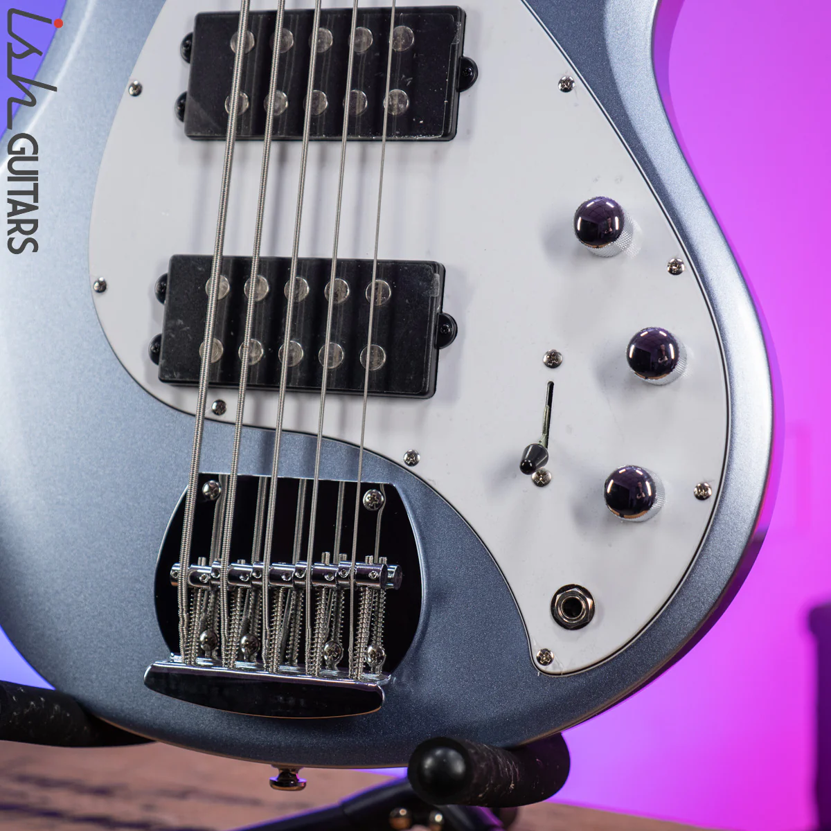 Sterling by Music Man StingRay 5 HH Sub Series Lake Blue Metallic - Image 4