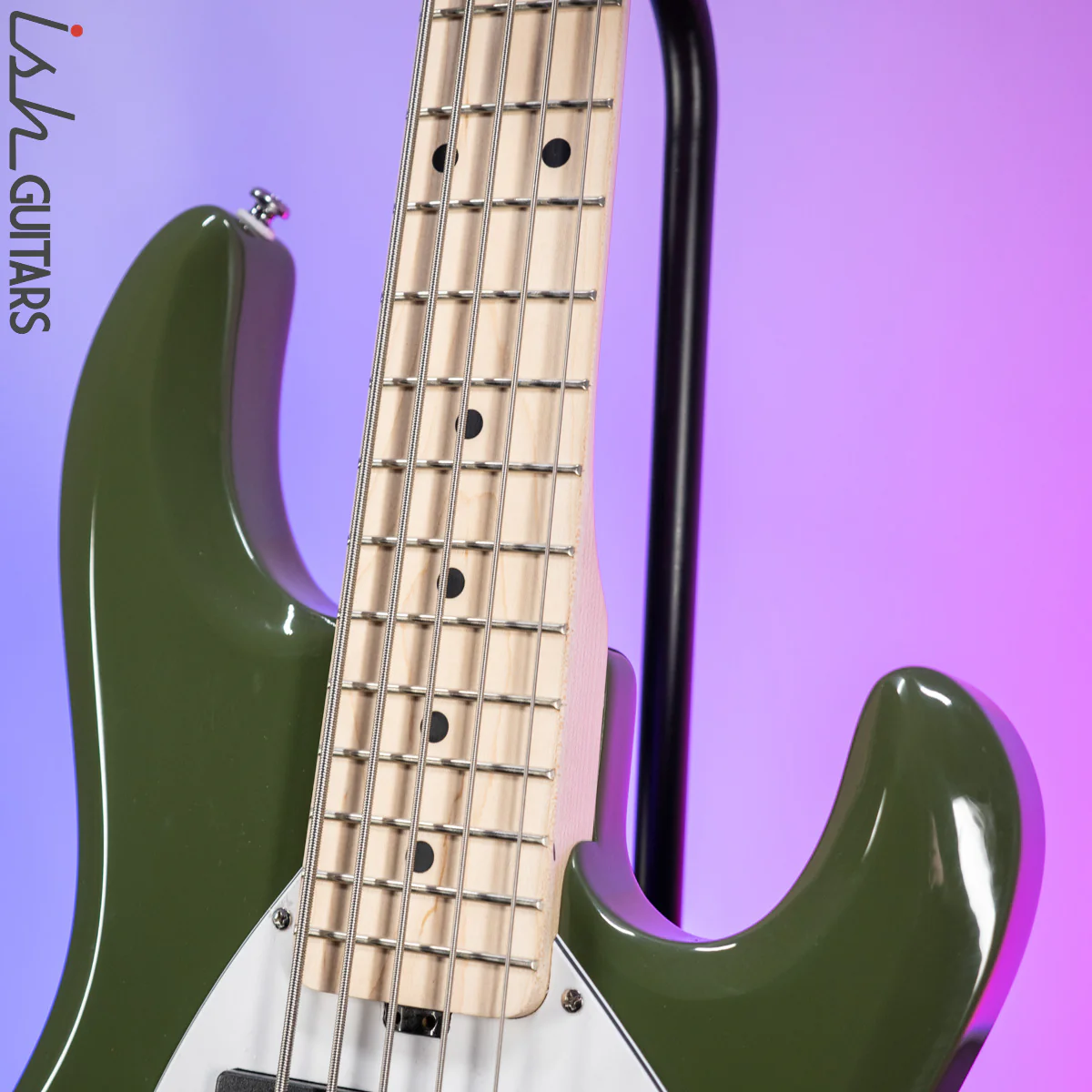 Sterling by Music Man StingRay 5 HH Sub Series Olive Green - Image 6