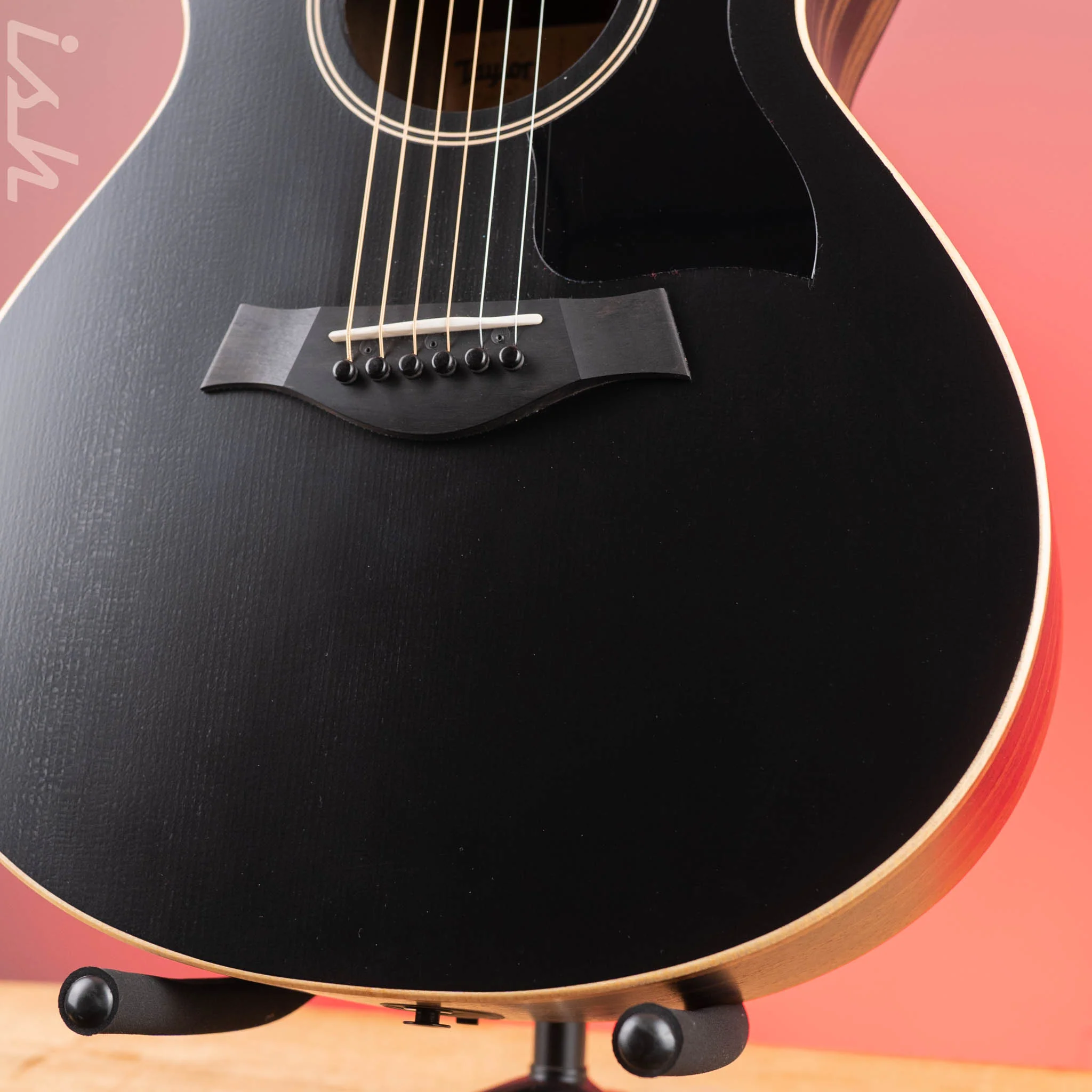 2021 Taylor AD12e Ebony Acoustic-Electric Guitar Blacktop - Image 4