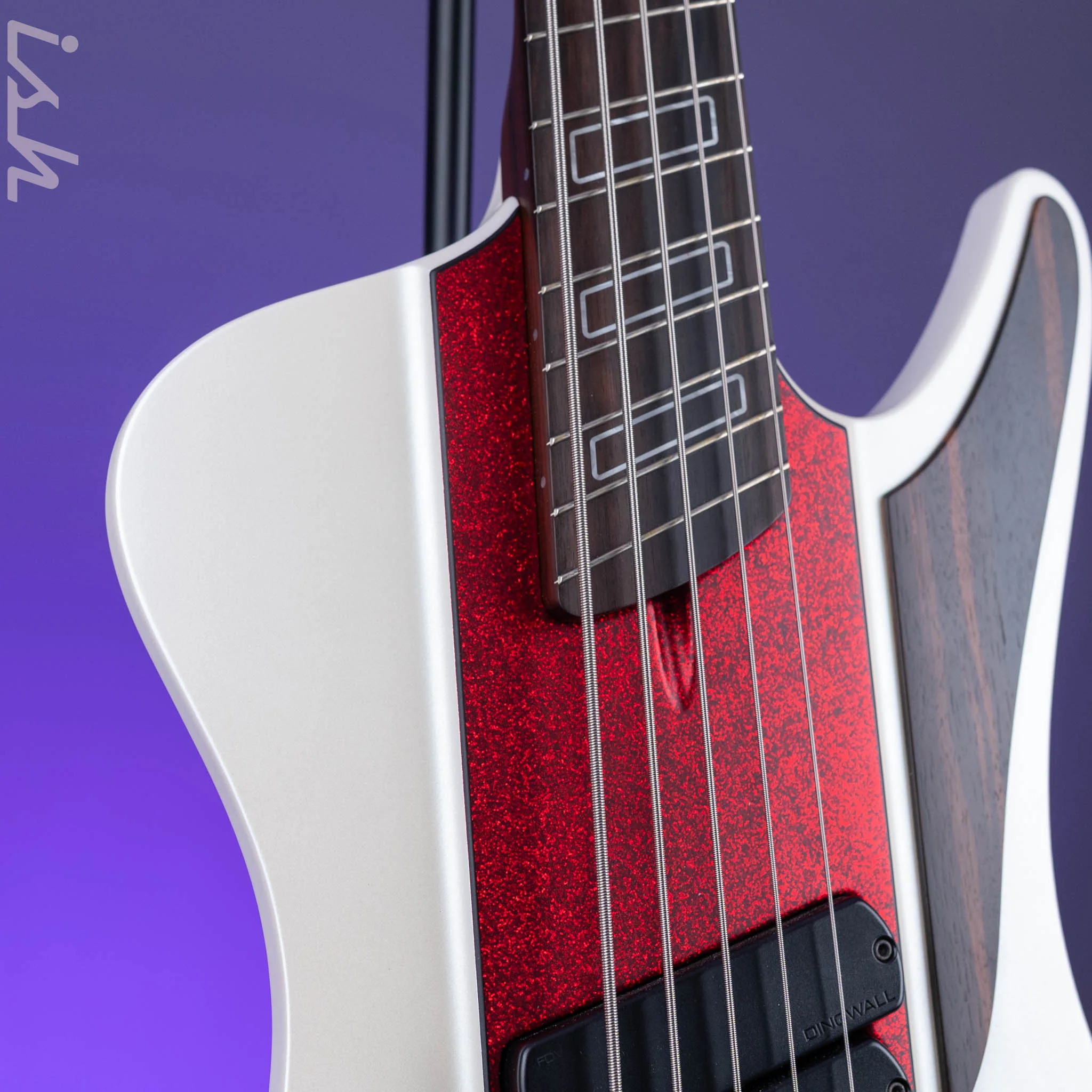 2022 Dingwall D-Roc Custom NAMM Ducati White - Image 4