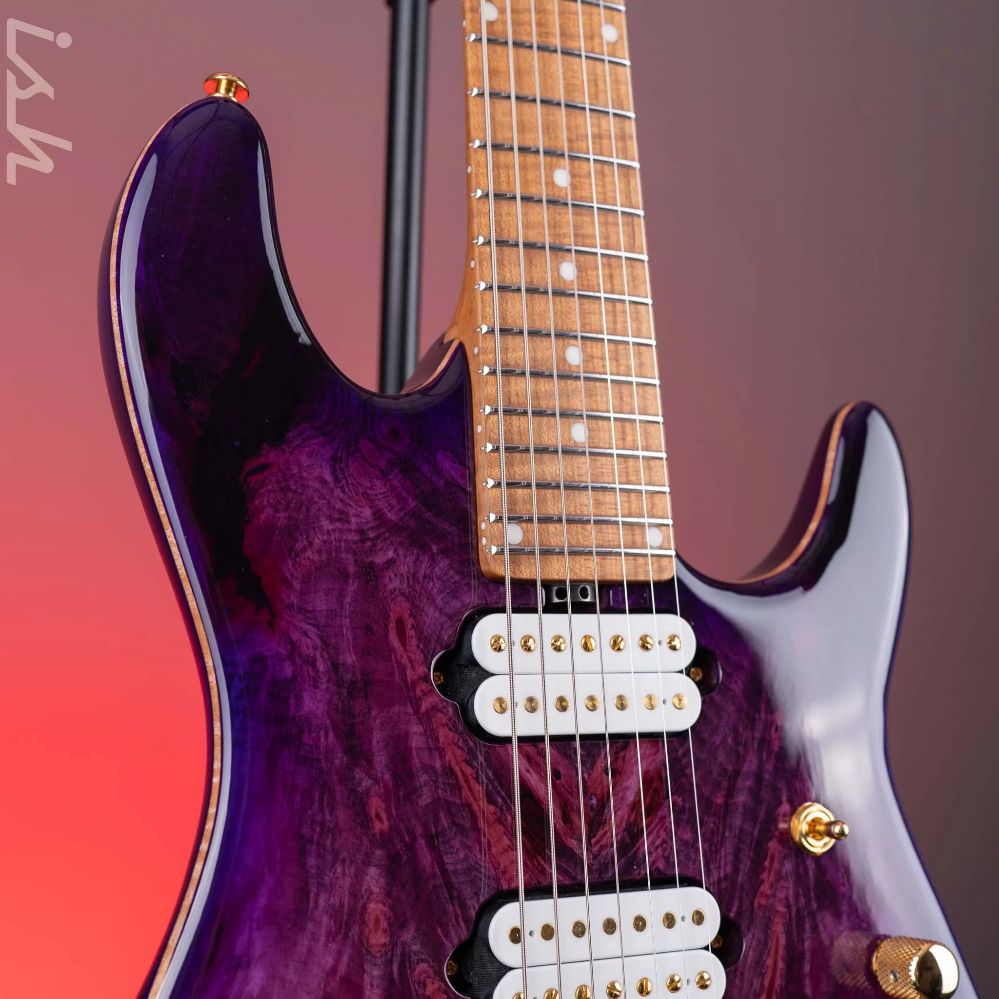 2022 Ernie Ball Music Man Jason Richardson 7-String Majora Purple - Image 3