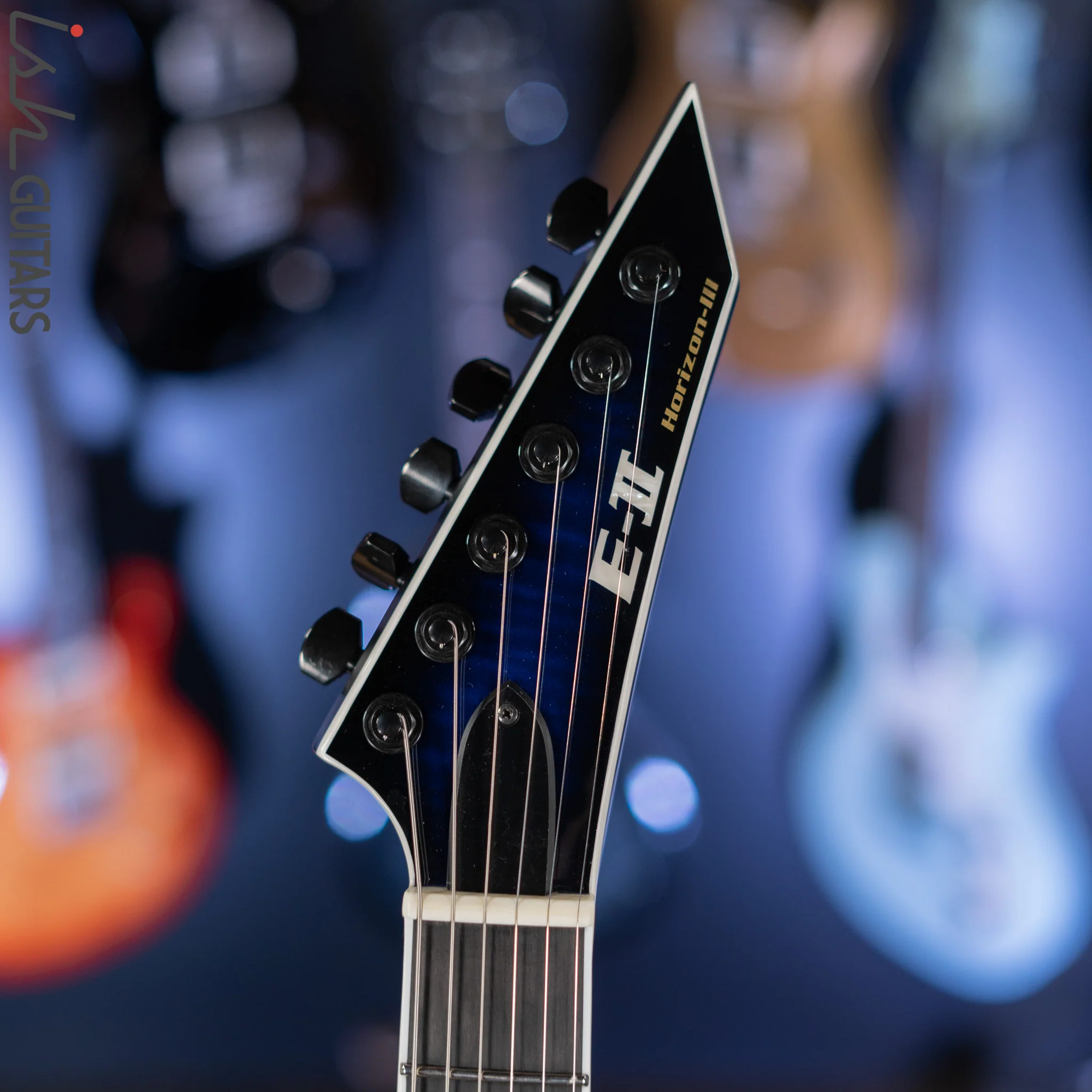 2022 ESP E-II Horizon III Flame Maple Reindeer Blue Gloss - Image 6