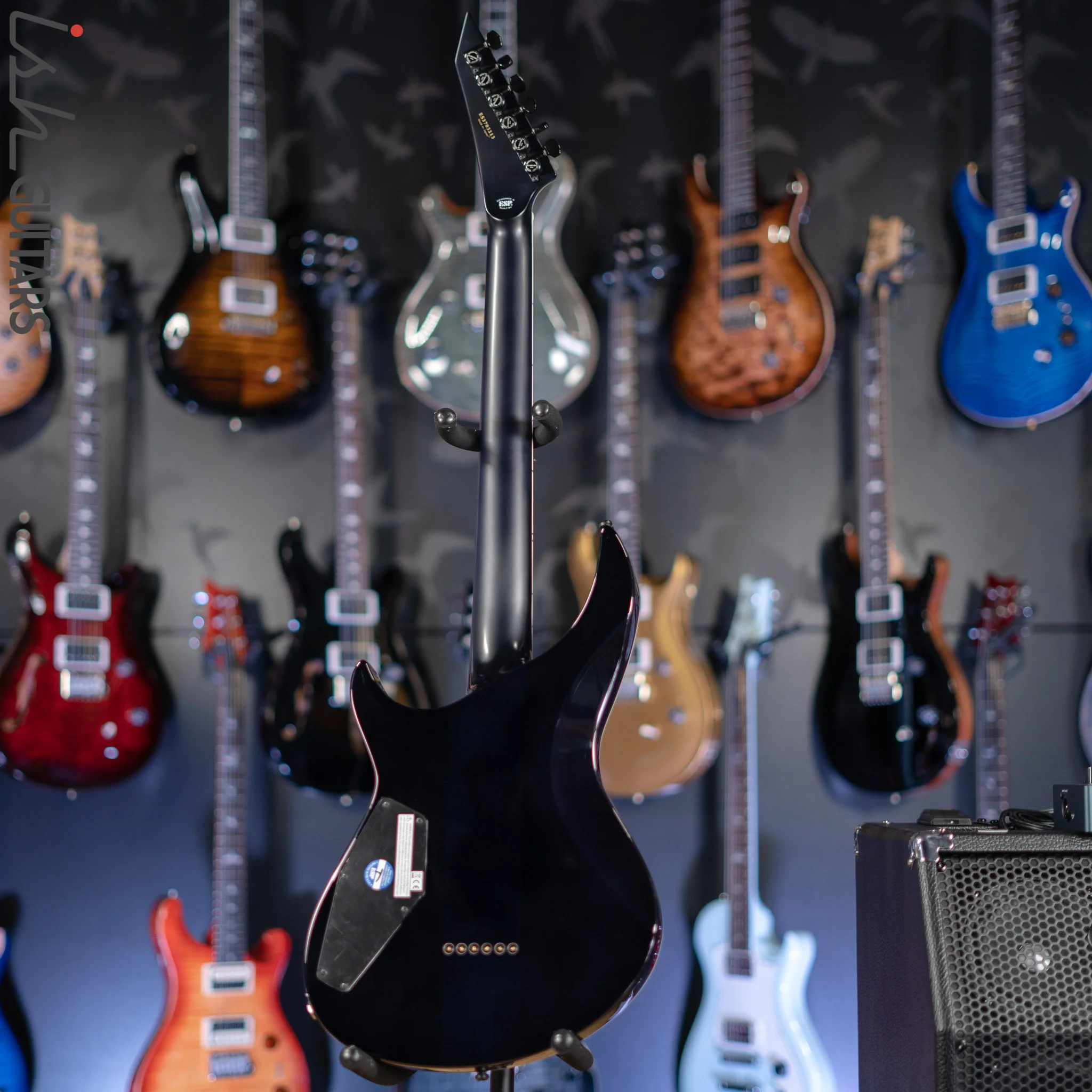 2022 ESP E-II Horizon III Flame Maple Reindeer Blue Gloss - Image 7