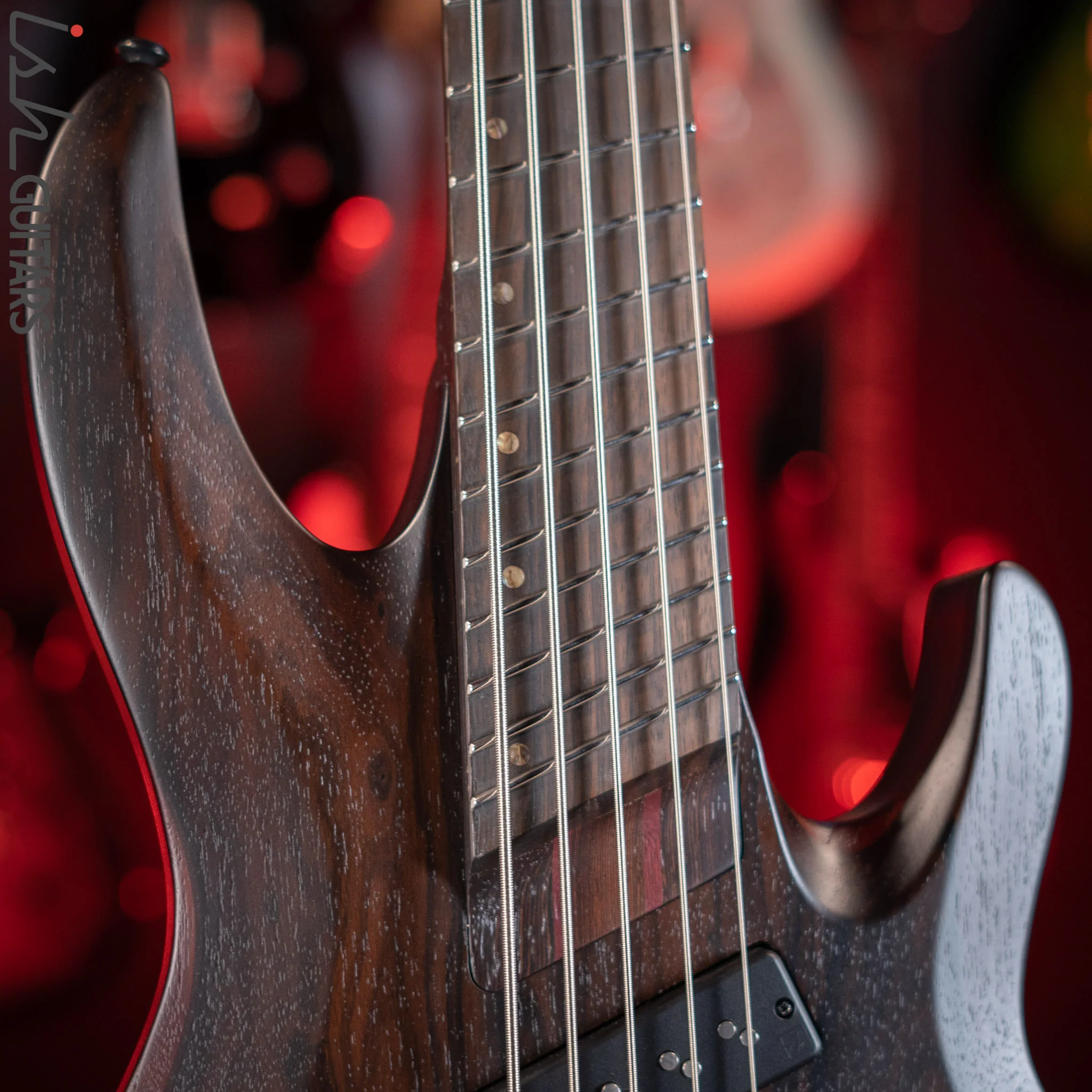 ESP LTD B1005MS Multi-Scale 5-String Bass Ziricote Top Natural Satin Demo - Image 3