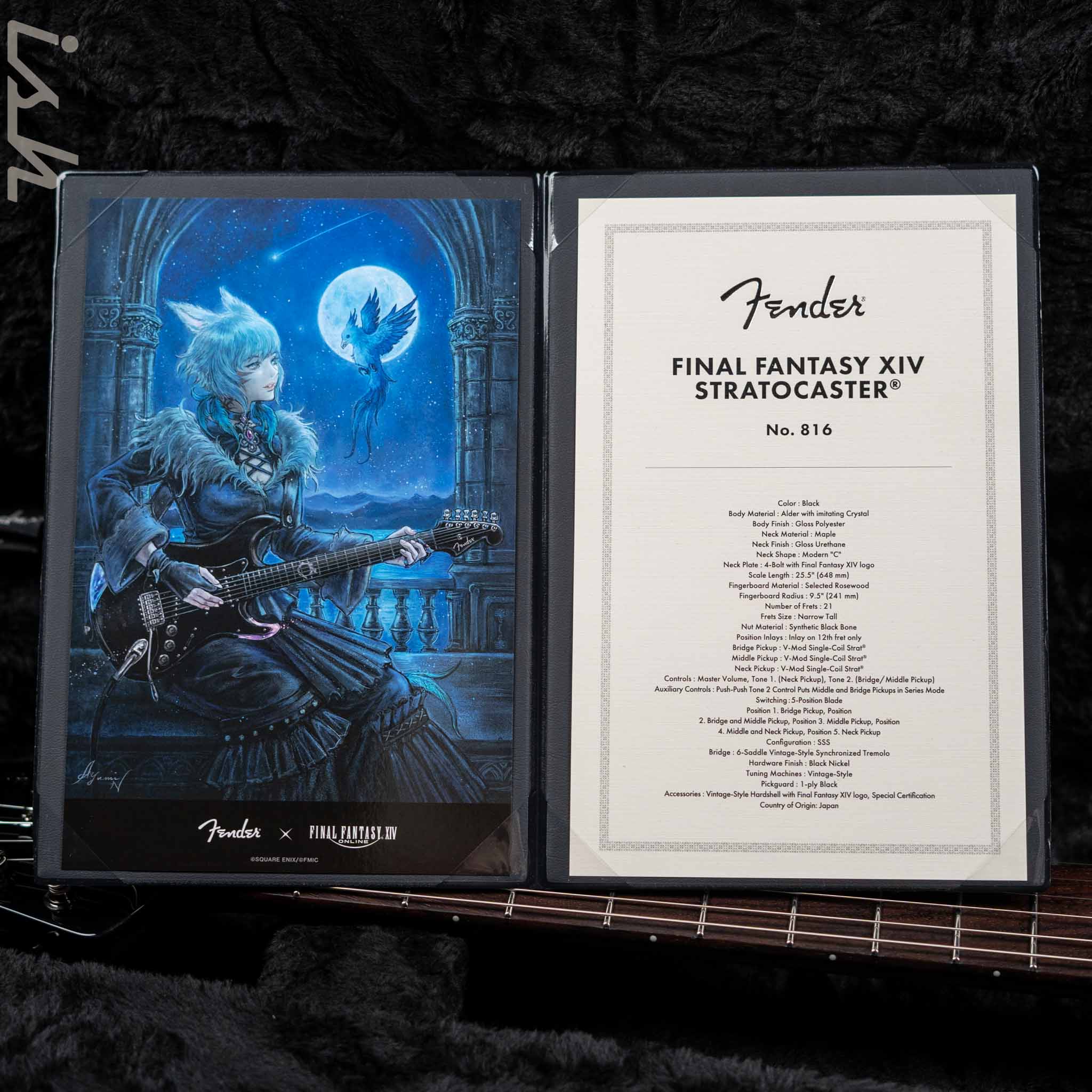 2022 Fender Final Fantasy XIV Stratocaster Limited Edition Black - Image 17