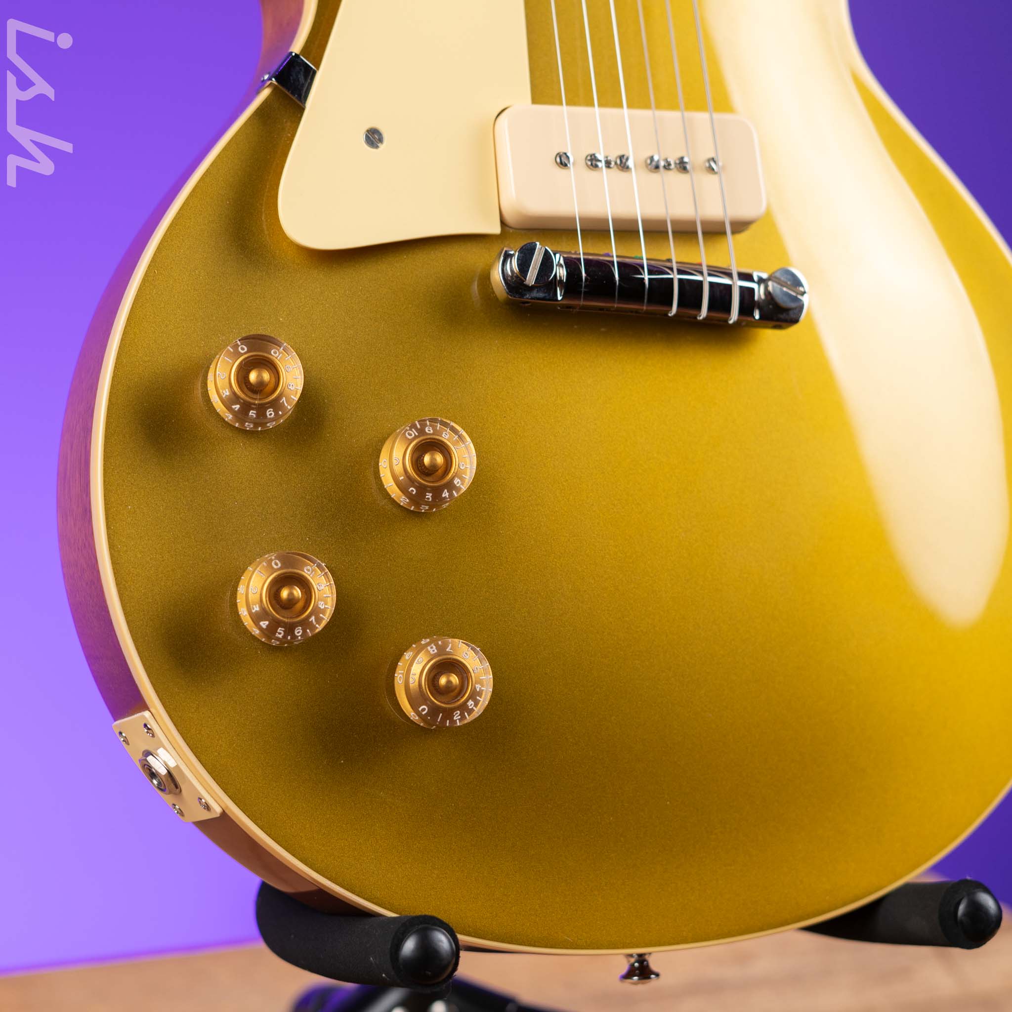 2022 Gibson Custom Shop 1954 Les Paul Standard Gold Top Lefty - Image 4