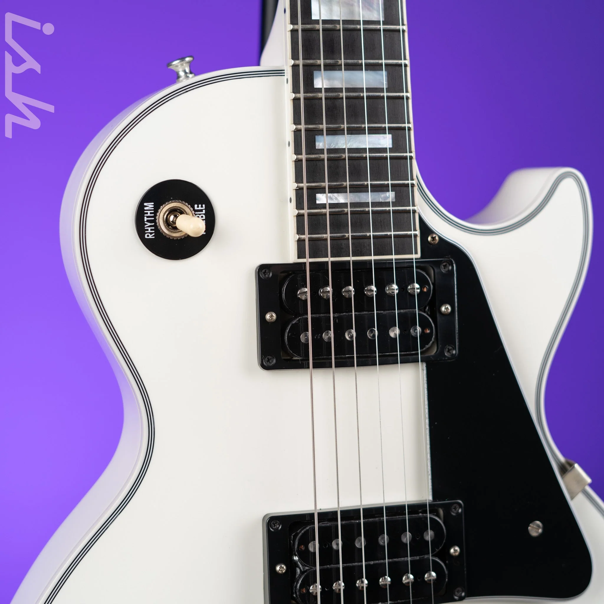 2022 Gibson Les Paul Custom White - Headstock Repair - Image 3
