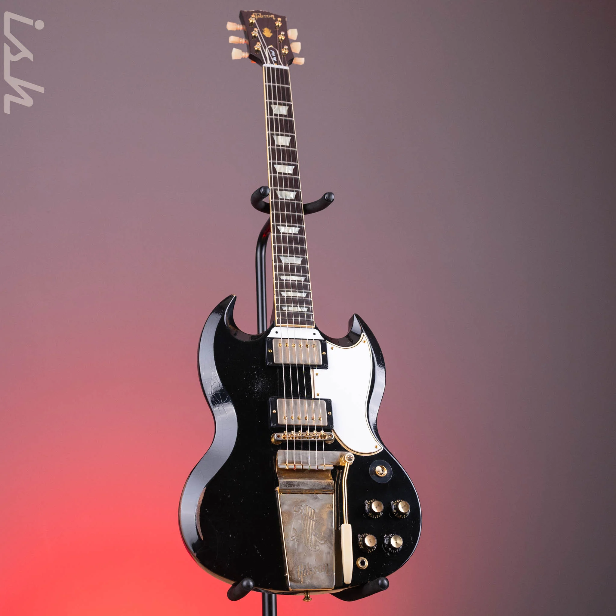 2022 Gibson SG Les Paul Murphy Lab Heavy Relic Black - Image 2