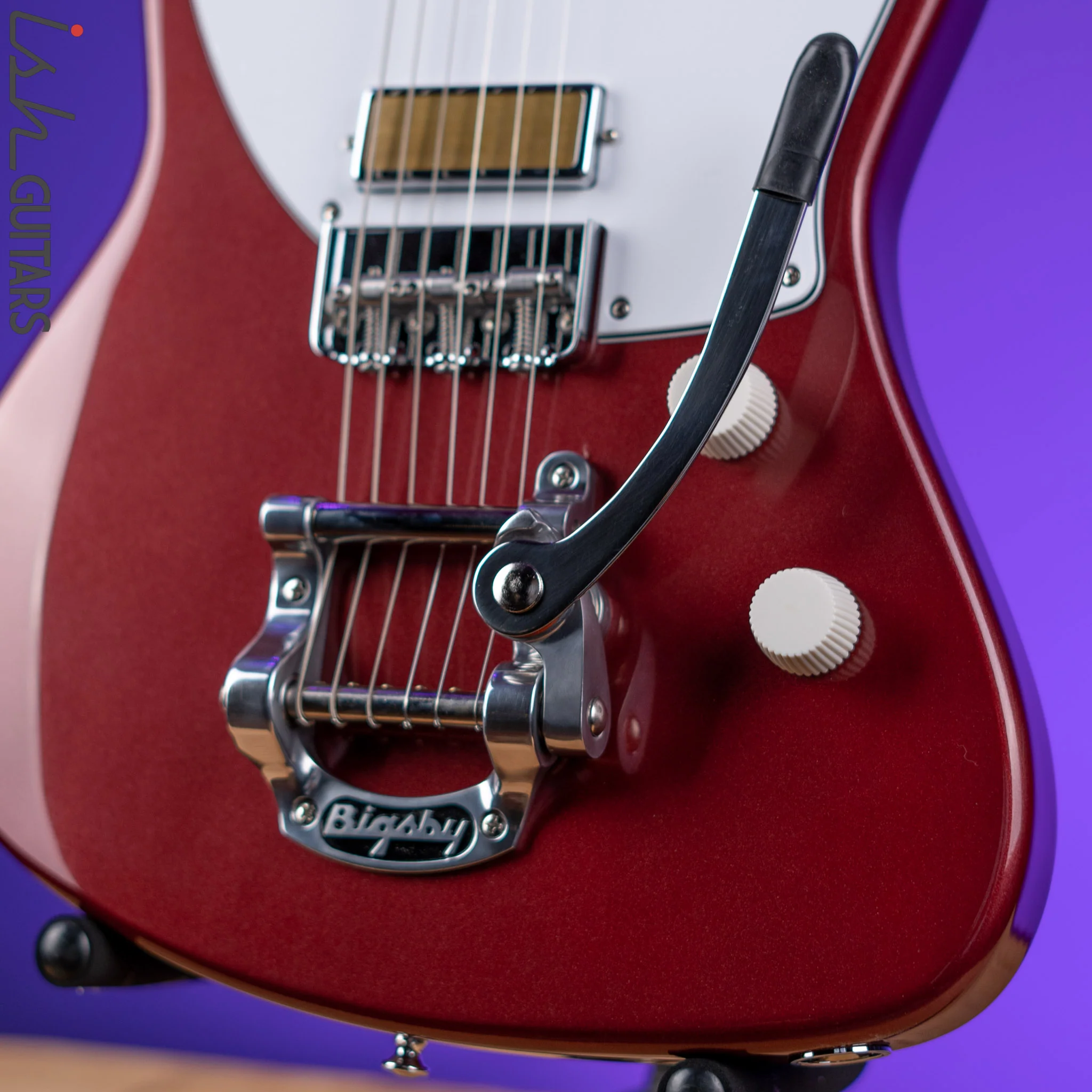 Harmony Standard Silhouette w/ Bigsby Electric Guitar Burgundy Demo - Image 4