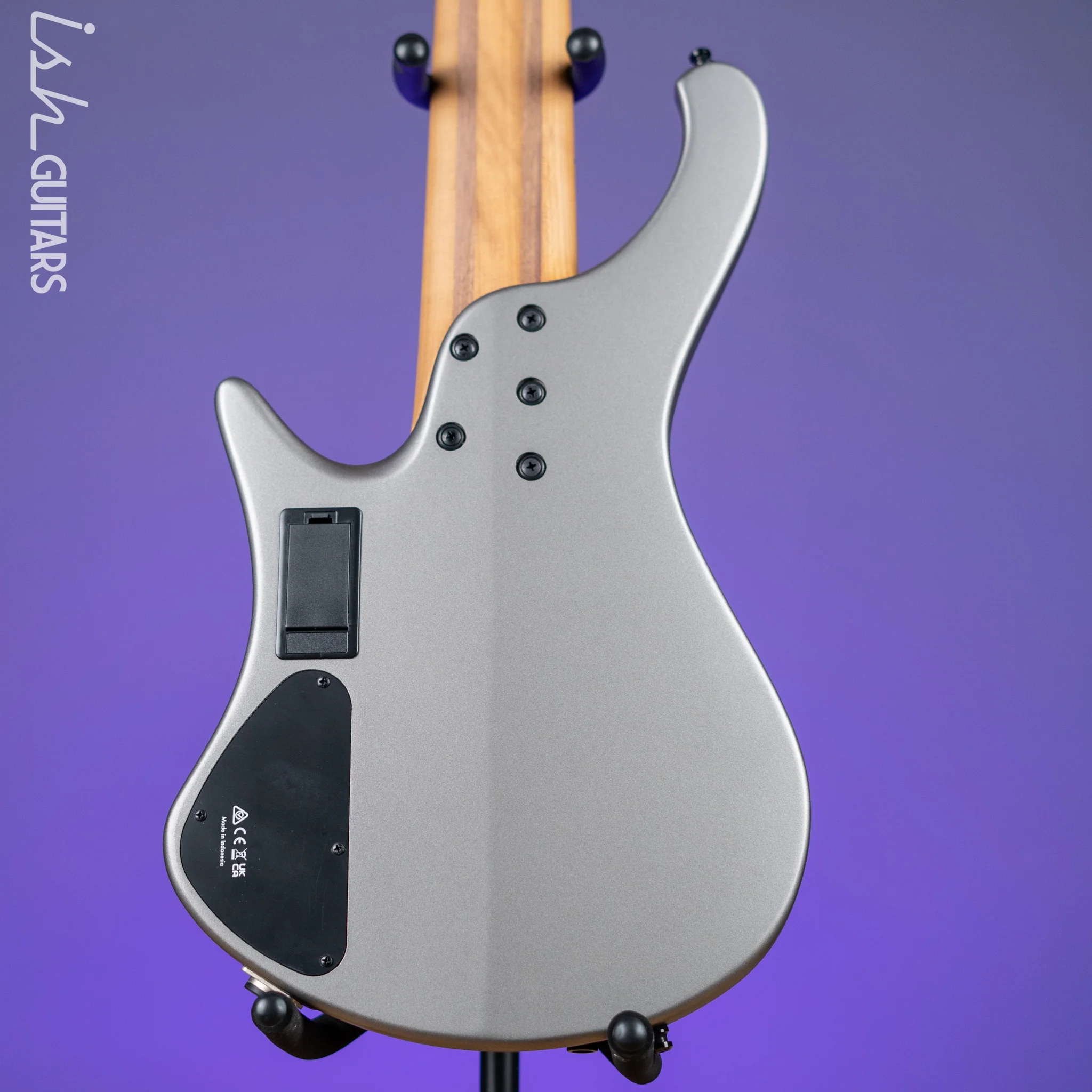 Ibanez EHB1006MS 6-String Headless Bass Metallic Grey Matte Demo - Image 8