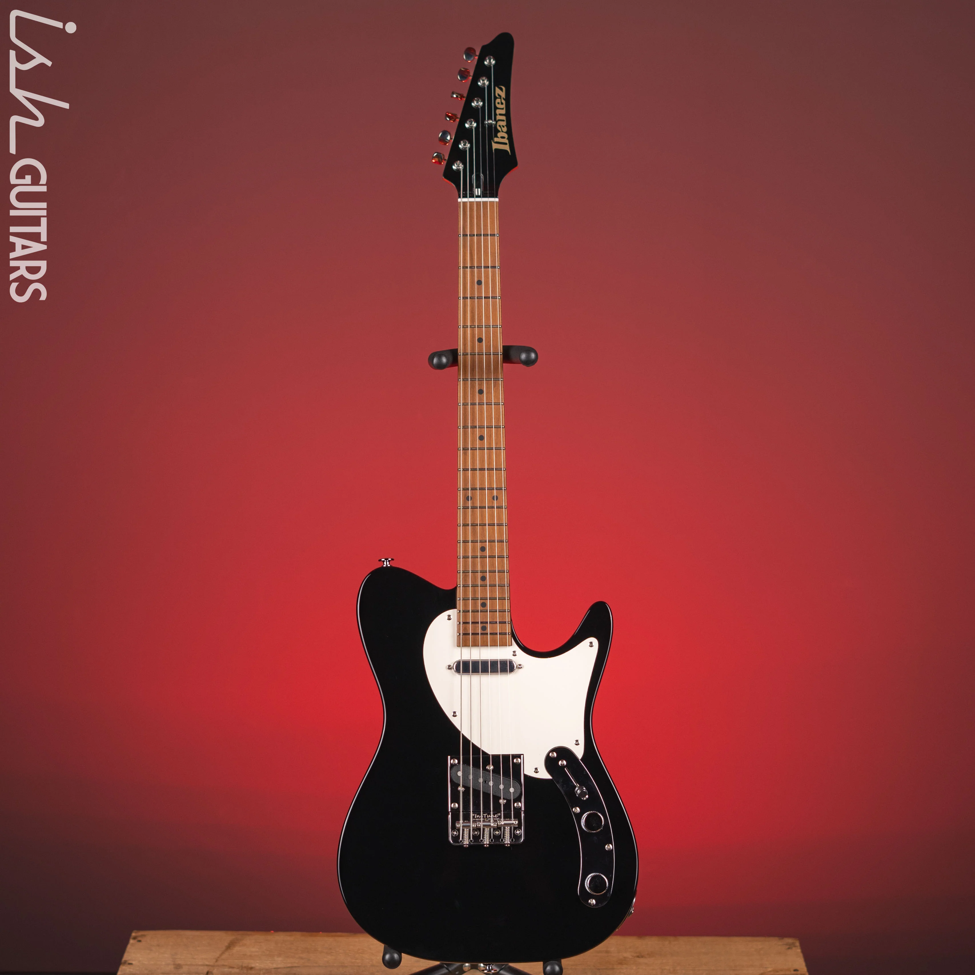 2022 Ibanez Prestige FLATV1 Josh Smith Signature Black - Image 2