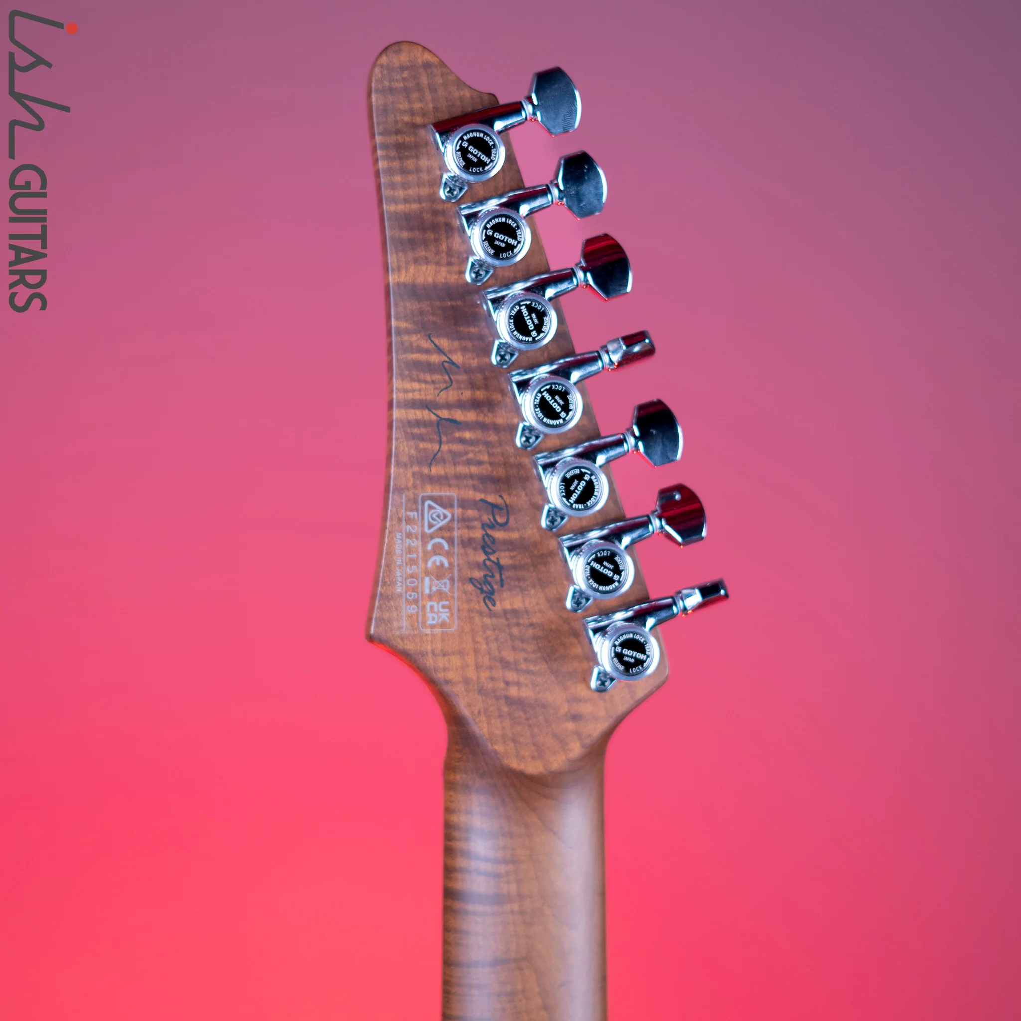 Ibanez Prestige MM7 Martin Miller Signature 7-String Guitar Transparent Aqua Blue - Image 10