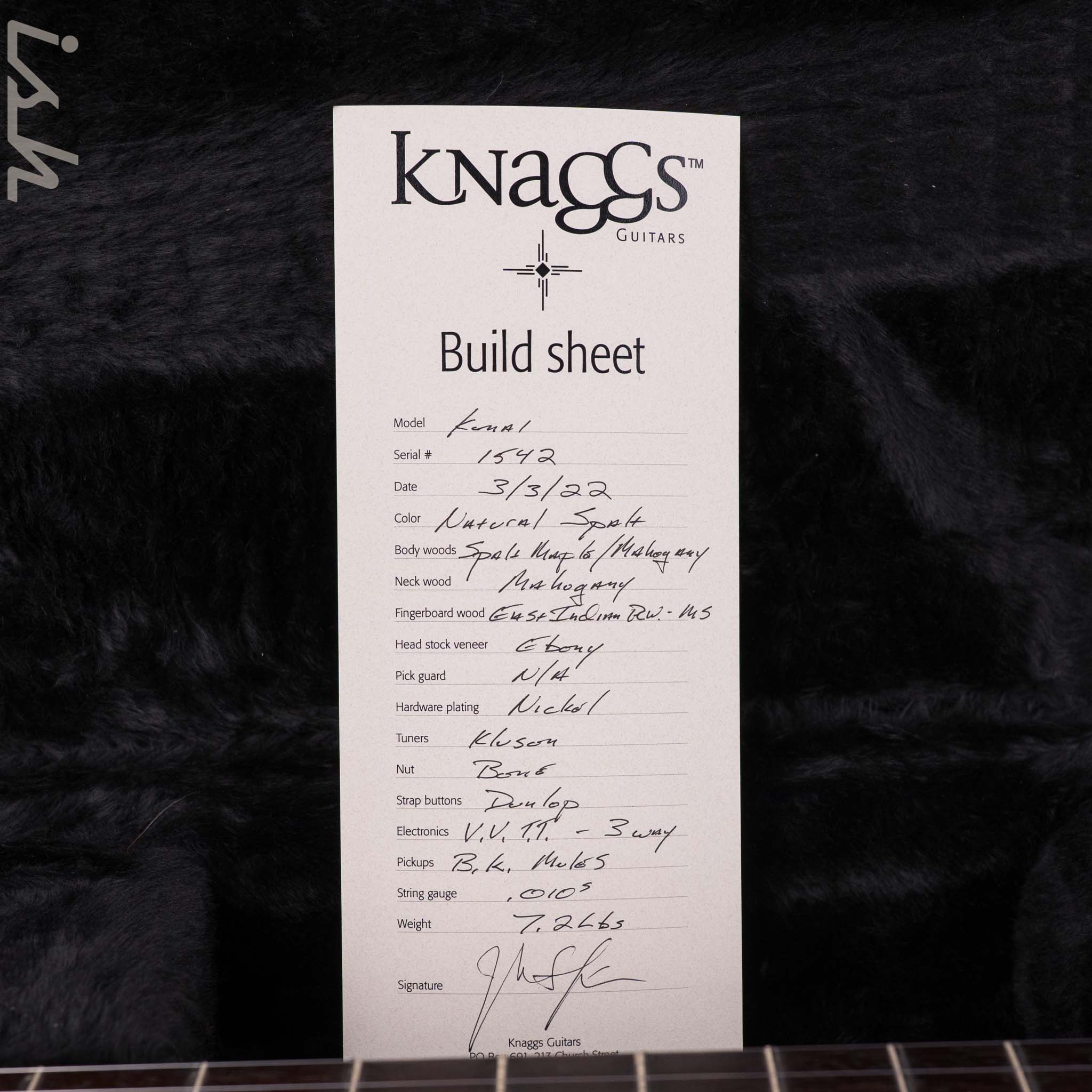 2022 Knaggs Kenai Influence Natural Spalt - Image 21