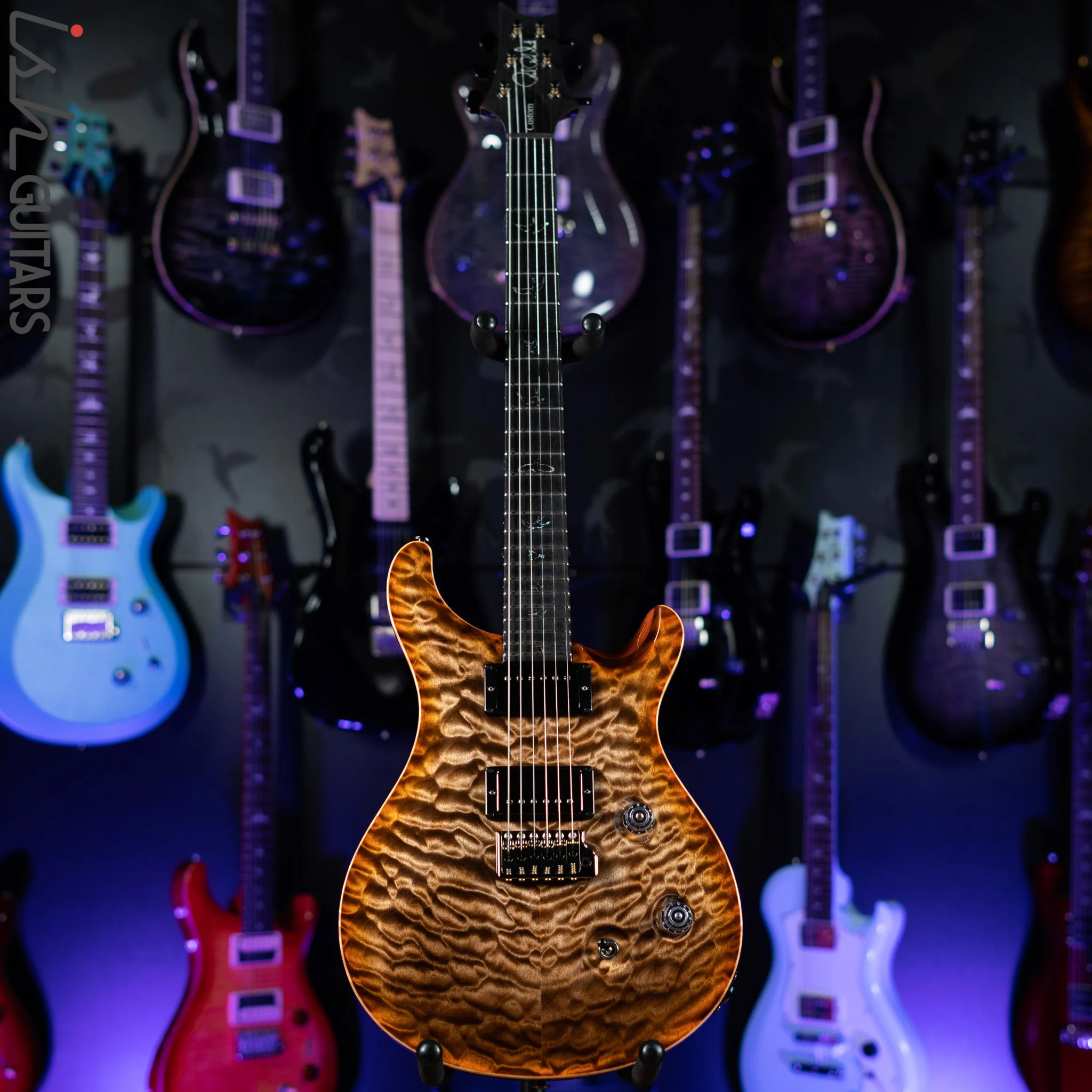 PRS Wood Library Custom 24 Autumn Sky 10 Top Quilt Figured Maple Neck - Image 2