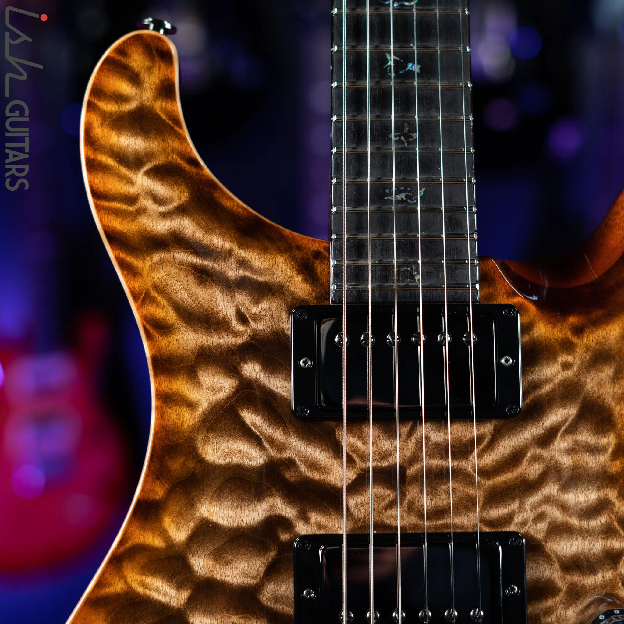 PRS Wood Library Custom 24 Autumn Sky 10 Top Quilt Figured Maple Neck - Image 3