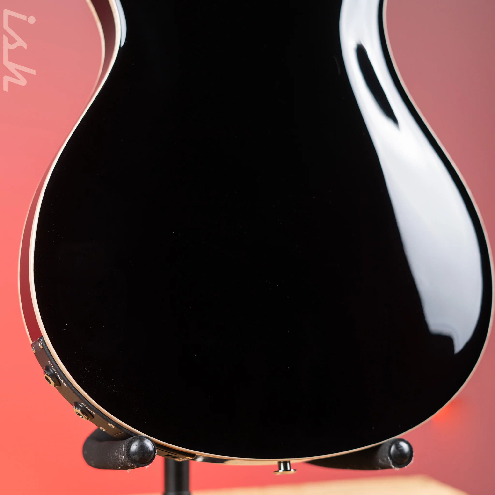 2022 PRS Hollowbody II Piezo Black Gloss W/ Natural Binding - Image 10
