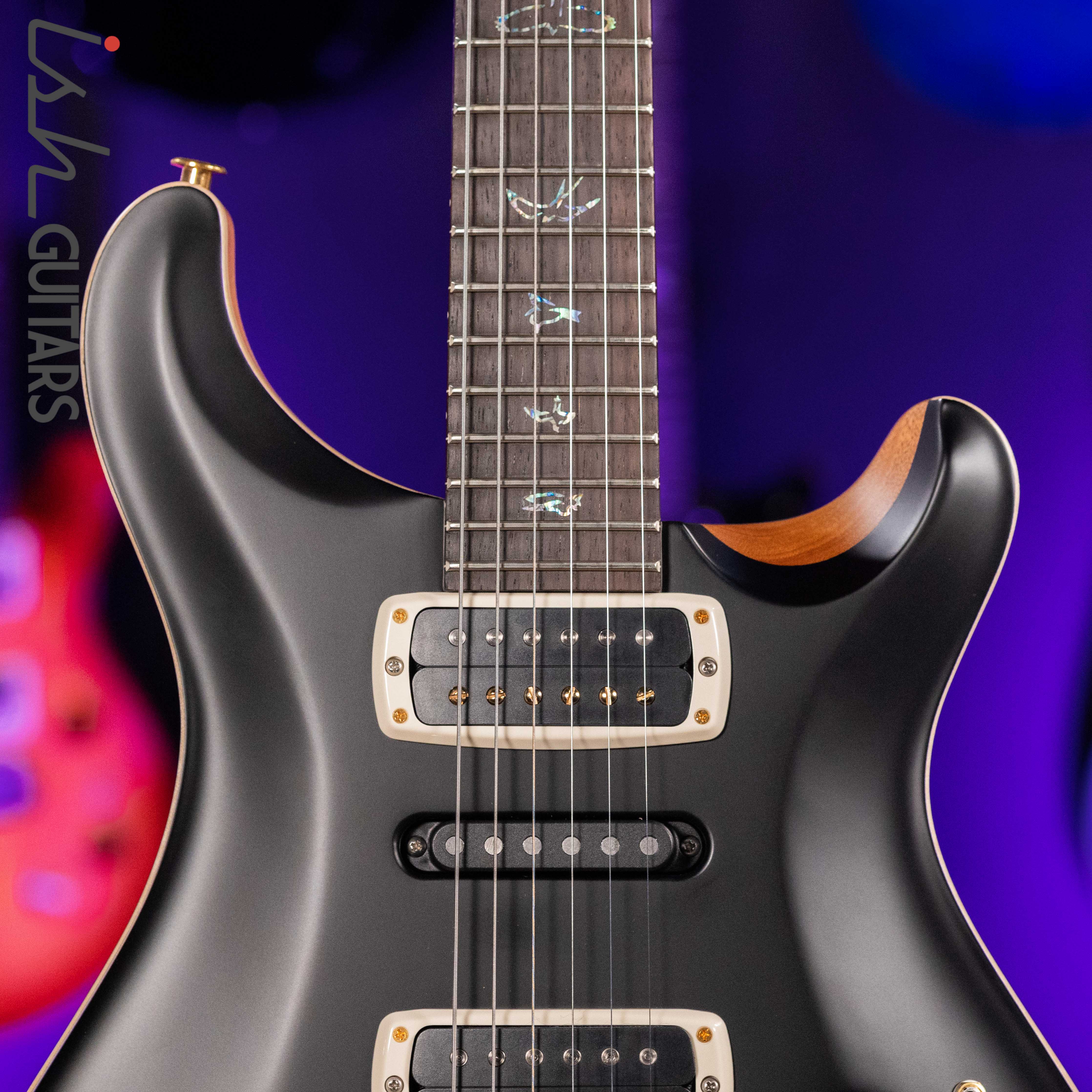 PRS Wood Library Modern Eagle V Satin Opaque Black Brazilian Rosewood - Image 3