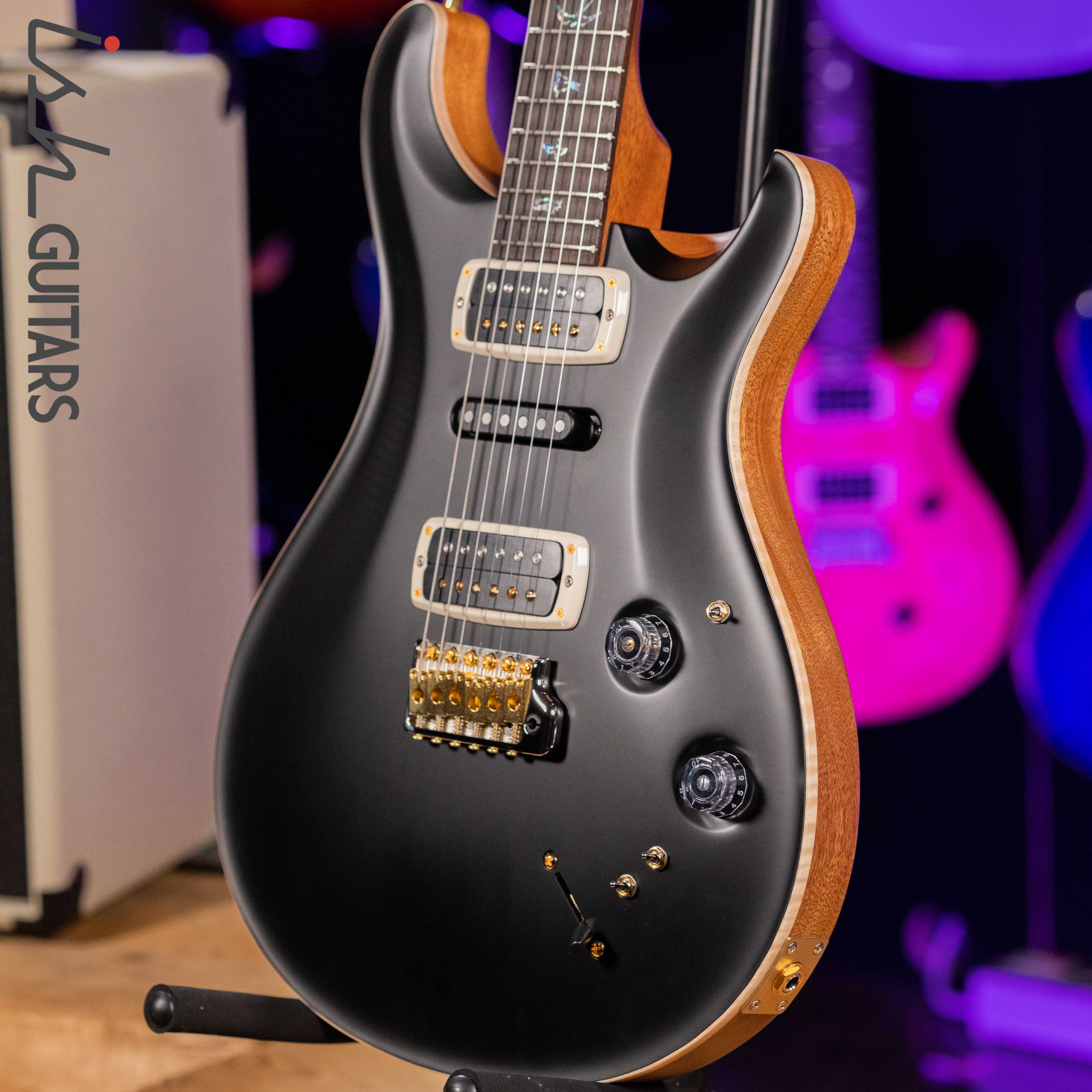 PRS Wood Library Modern Eagle V Satin Opaque Black Brazilian Rosewood - Image 4