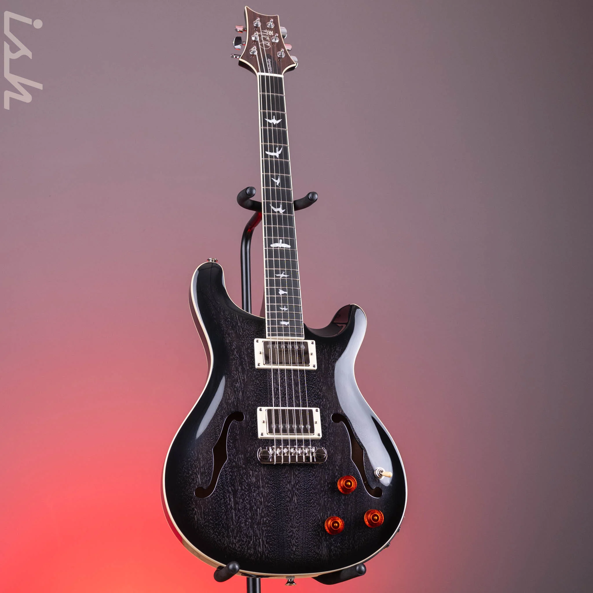2022 PRS SE Hollowbody II Black Doghair - Image 2