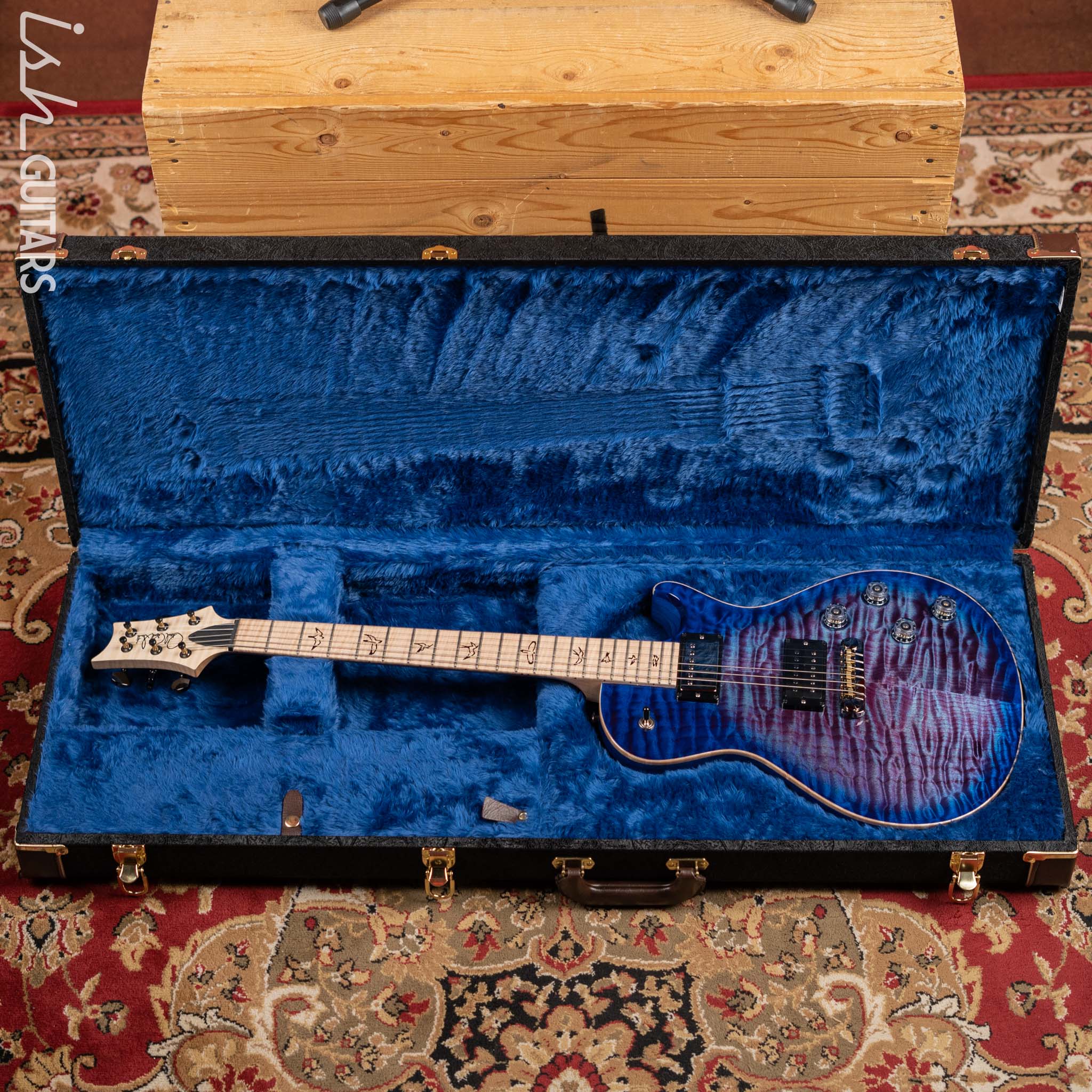 2022 PRS Tremonti Stoptail Wood Library Violet Blue Burst 10 Top Quilt - Image 18