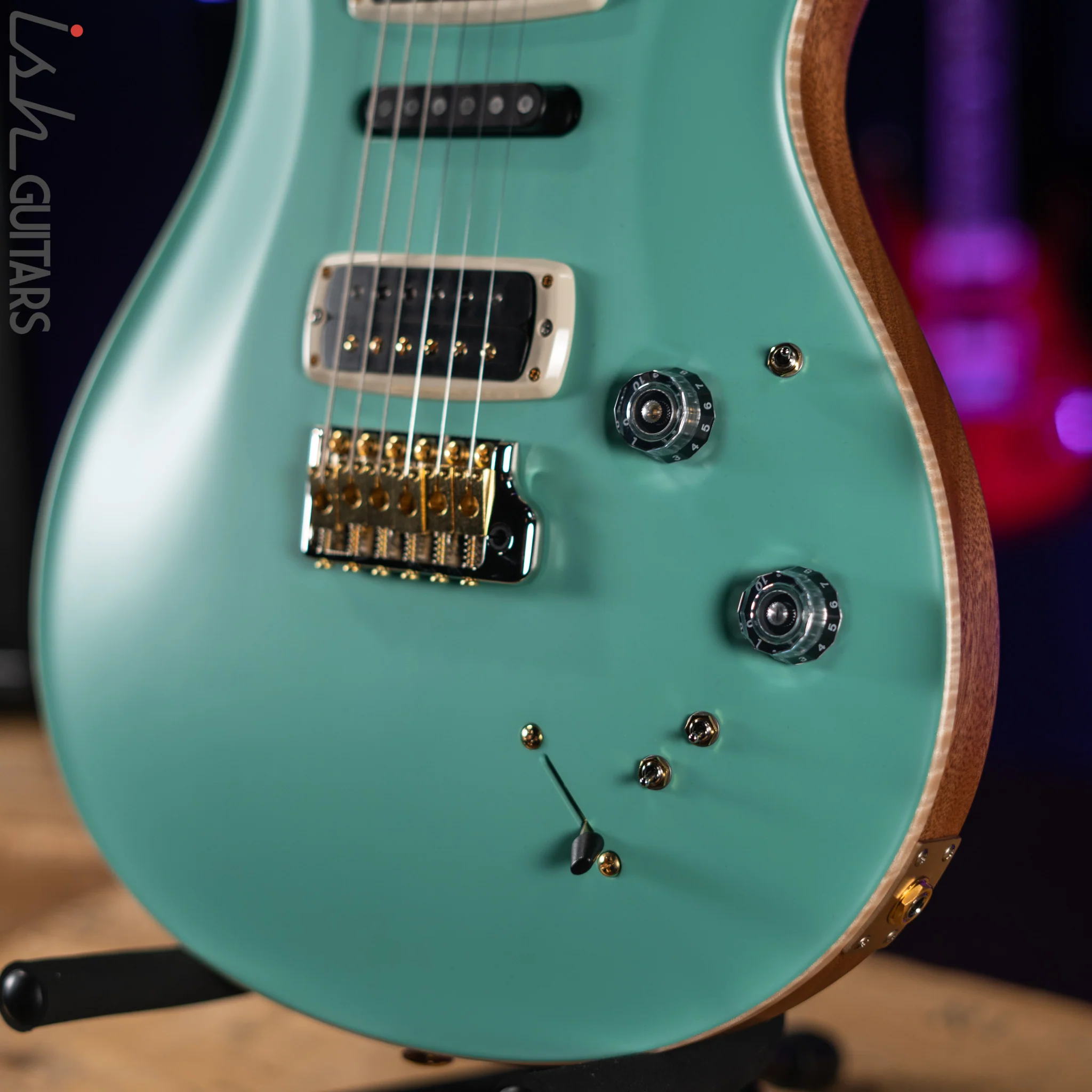 2022 PRS Wood Library Modern Eagle V Opaque Seafoam Green Satin Brazilian Rosewood - Image 4