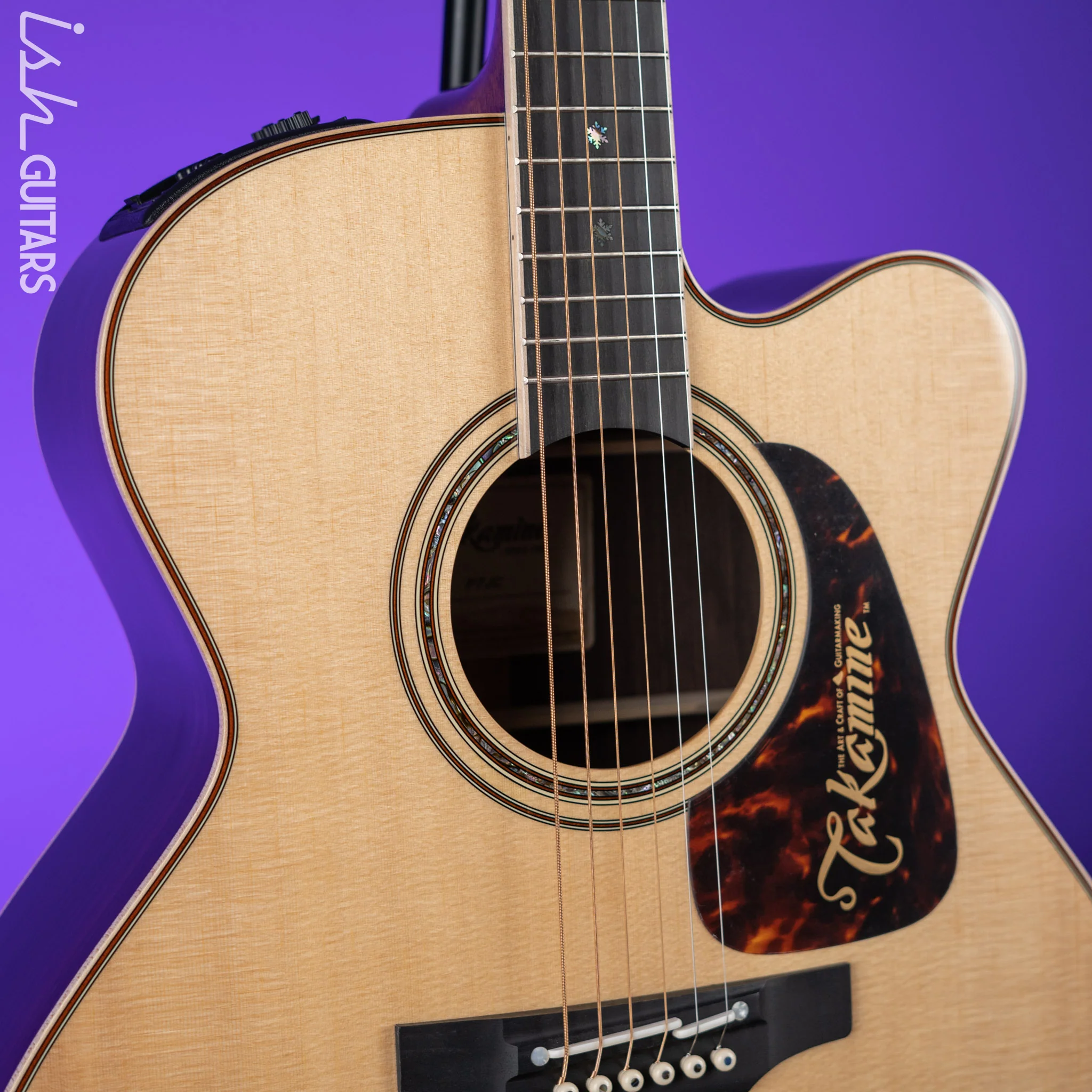 Takamine P7JC Jumbo Cutaway Acoustic-Electric Guitar Natural - Image 4