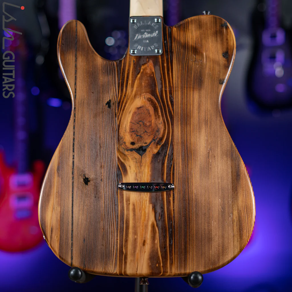 2022 Wallace Tele Style Guitar Natural Pine - Image 8
