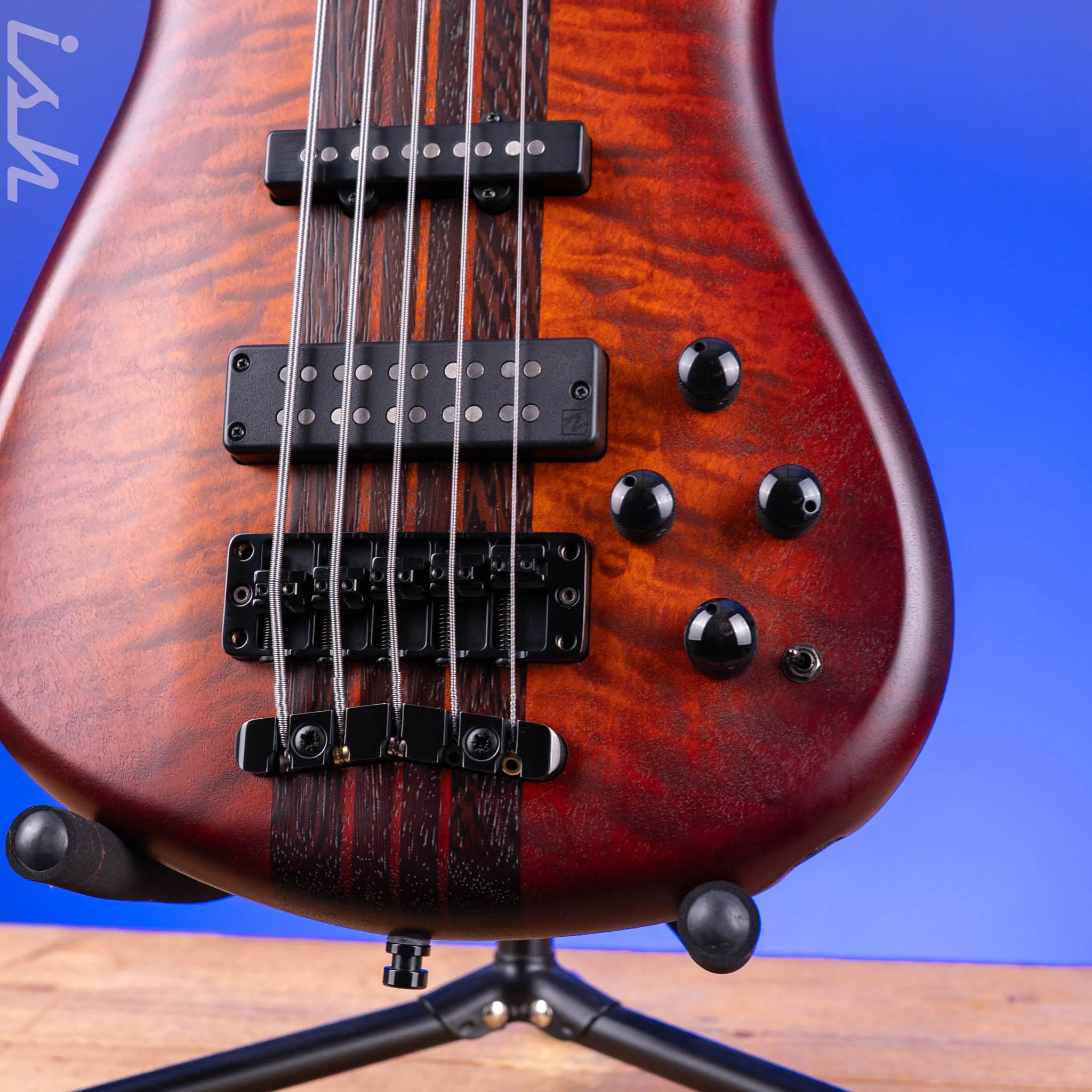 2022 Warwick Streamette 5 Masterbuilt 33/35 Special Amberburst Transparent Satin Finish - Image 5