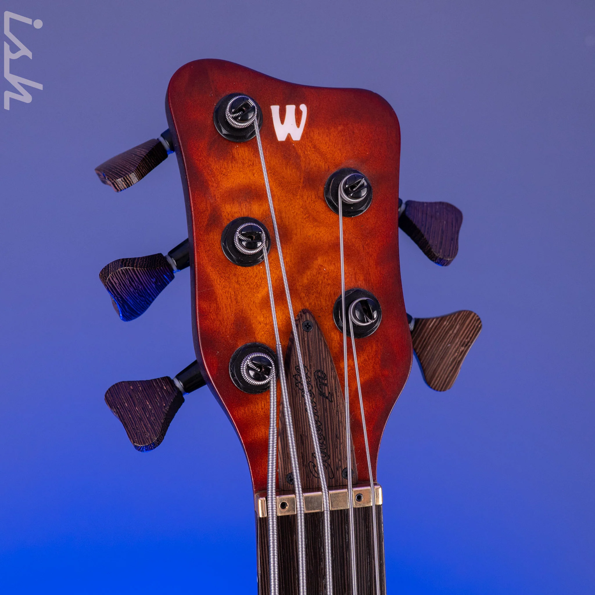 2022 Warwick Streamette 5 Masterbuilt 33/35 Special Amberburst Transparent Satin Finish - Image 8